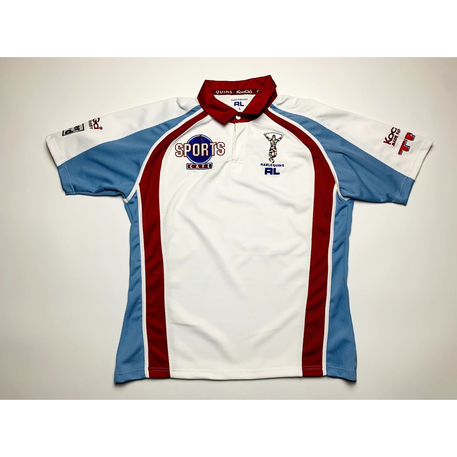 Vintage Harlequins RL Kooga White Rugby Shirt Size Large Sports Cafe Size US L / EU 52-54 / 3 - 1 Thumbnail