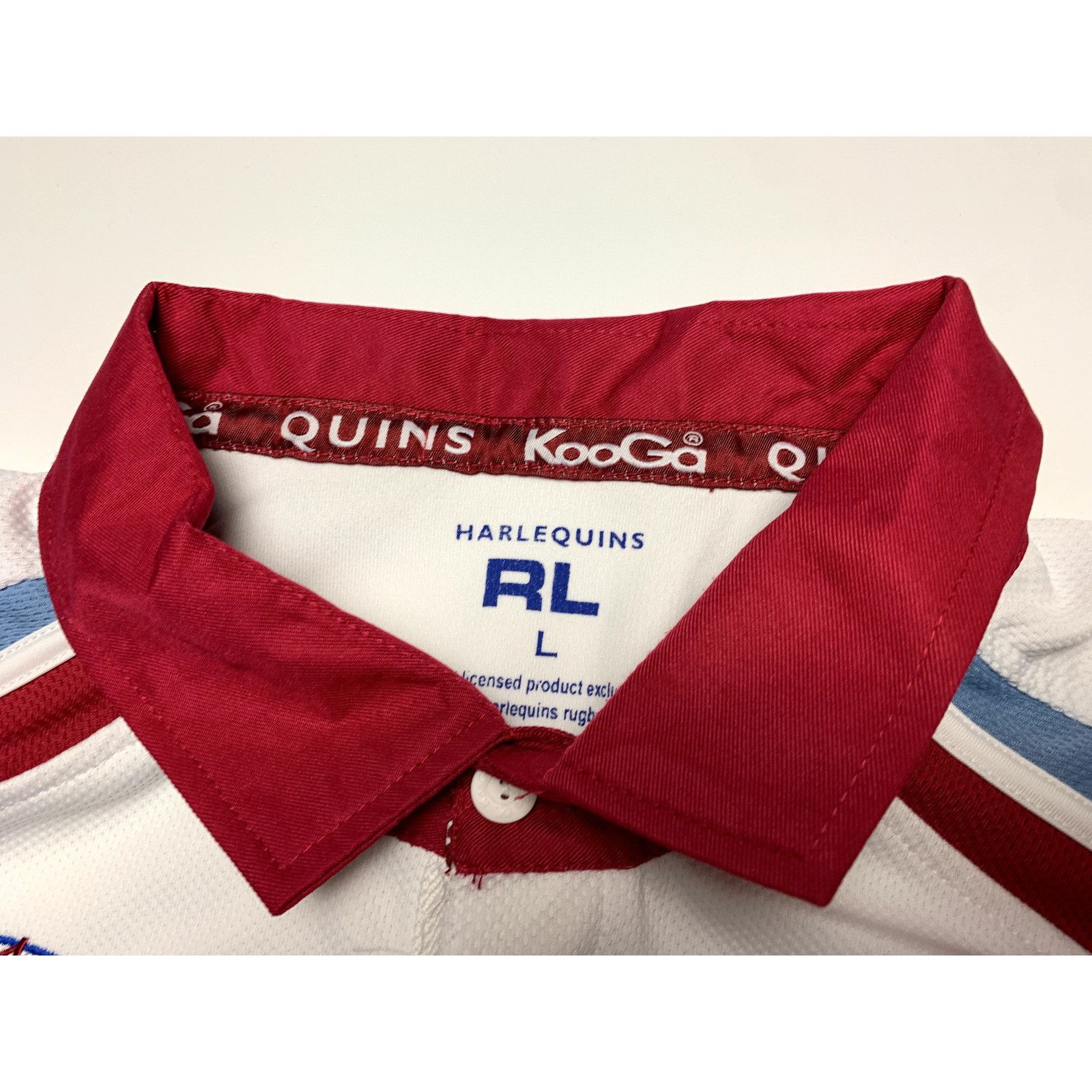 Vintage Harlequins RL Kooga White Rugby Shirt Size Large Sports Cafe Size US L / EU 52-54 / 3 - 6 Thumbnail