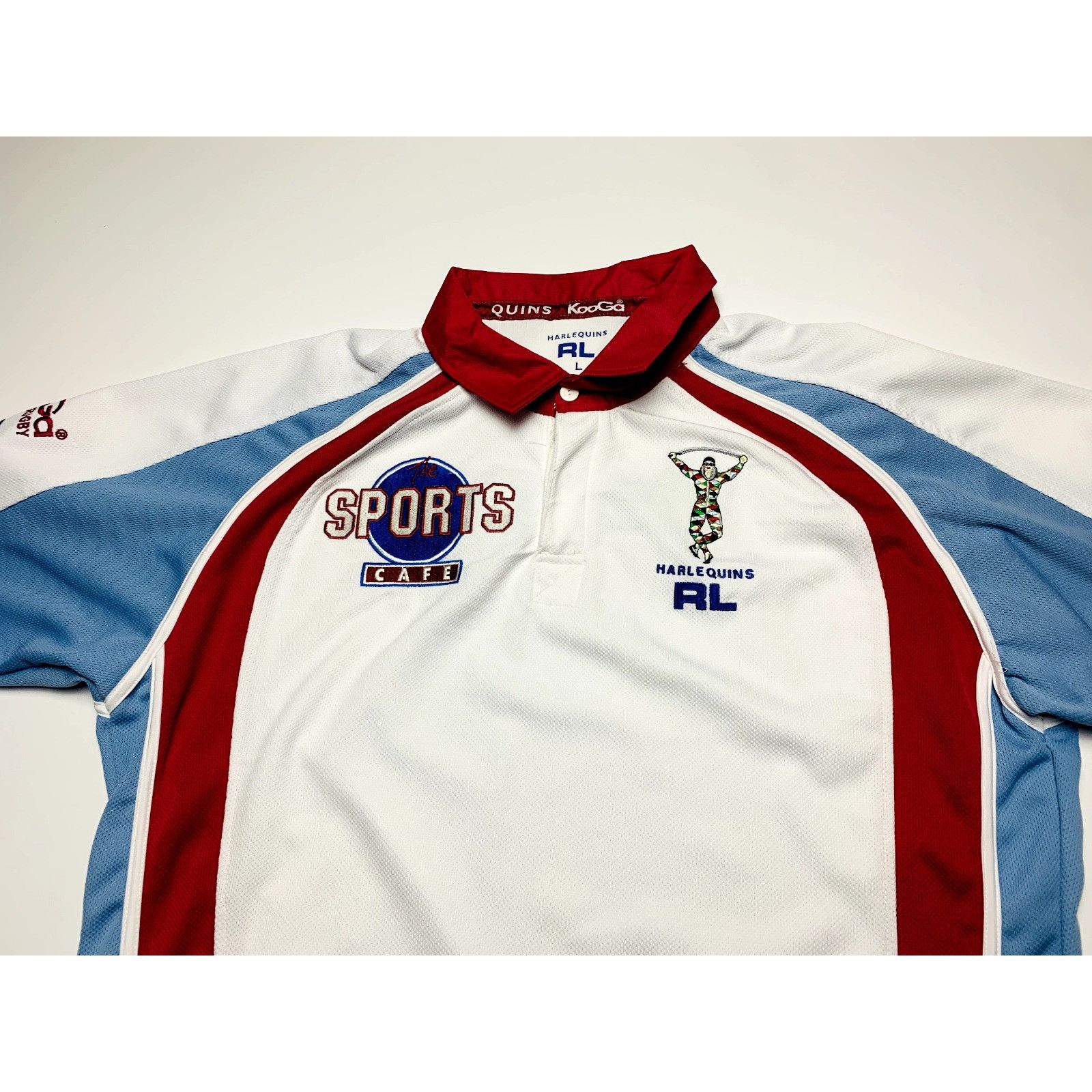Vintage Harlequins RL Kooga White Rugby Shirt Size Large Sports Cafe Size US L / EU 52-54 / 3 - 3 Thumbnail
