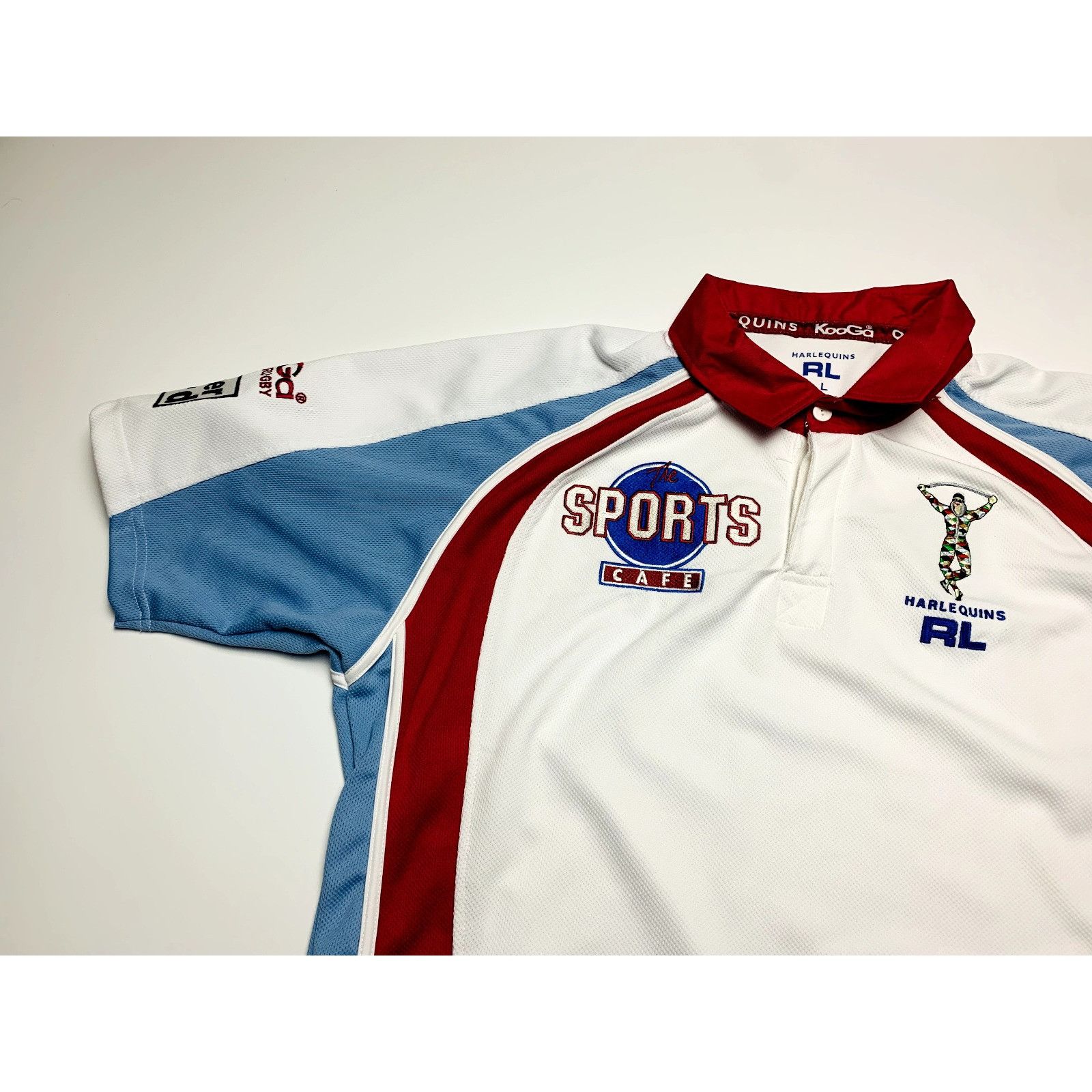 Vintage Harlequins RL Kooga White Rugby Shirt Size Large Sports Cafe Size US L / EU 52-54 / 3 - 4 Thumbnail