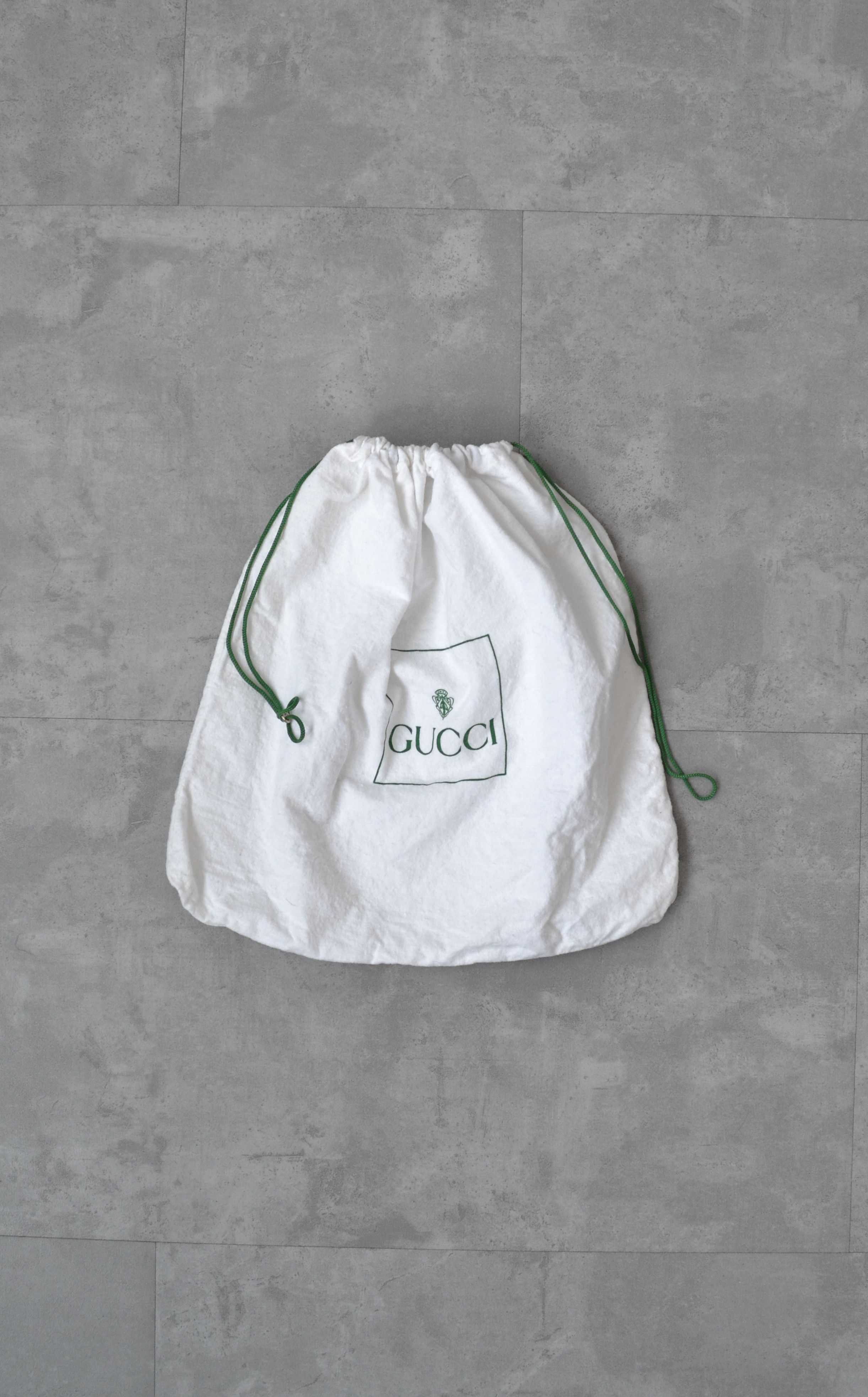 Gucci GUCCI Dust Bag Logo Vintage GG 90s Drawstring White Size ONE SIZE - 1 Thumbnail