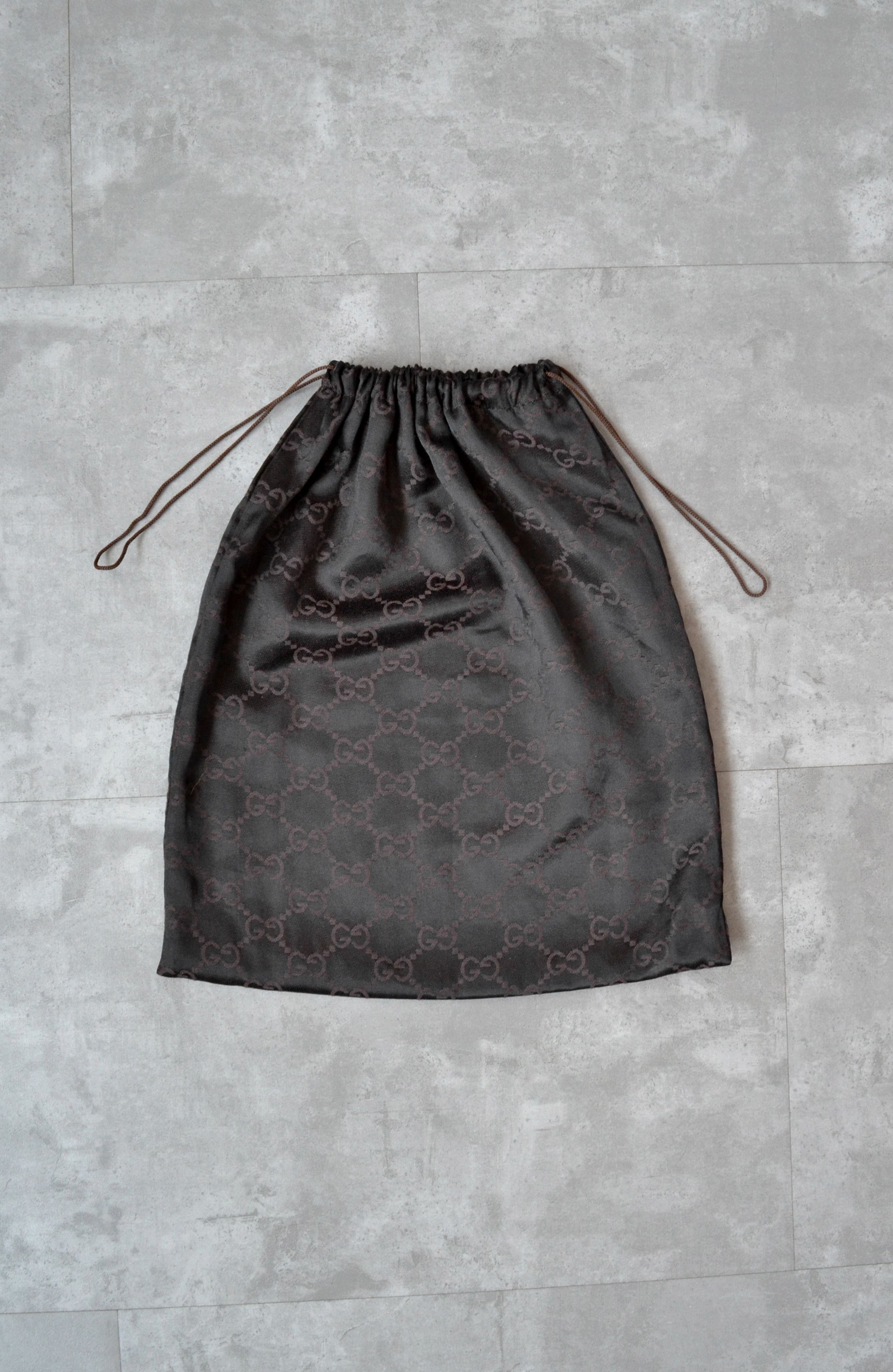 Gucci GUCCI Dust Bag Monogram GG Drawstring Brown Size ONE SIZE - 1 Thumbnail