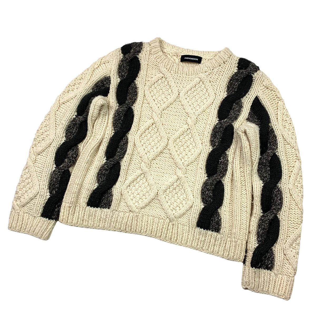 PHENOMENON Phenomenon 11AW Wool Sweater in Cream Size US M / EU 48-50 / 2 - 2 Thumbnail