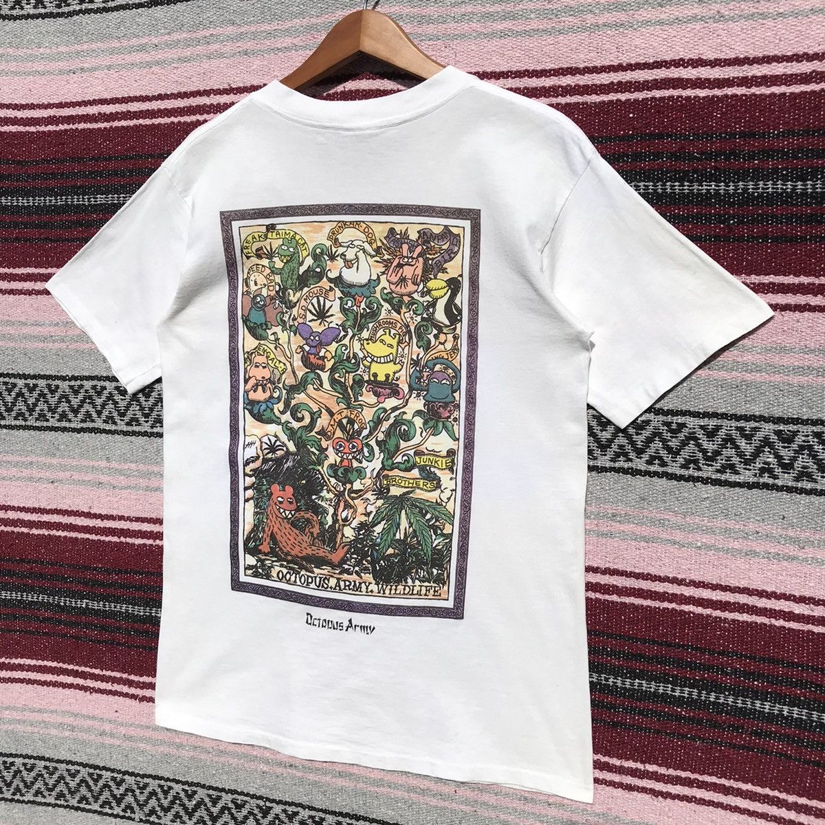 Octopus × Vintage Vintage 90s Octopus Army Shirt Surfboards Size US M / EU 48-50 / 2 - 3 Thumbnail