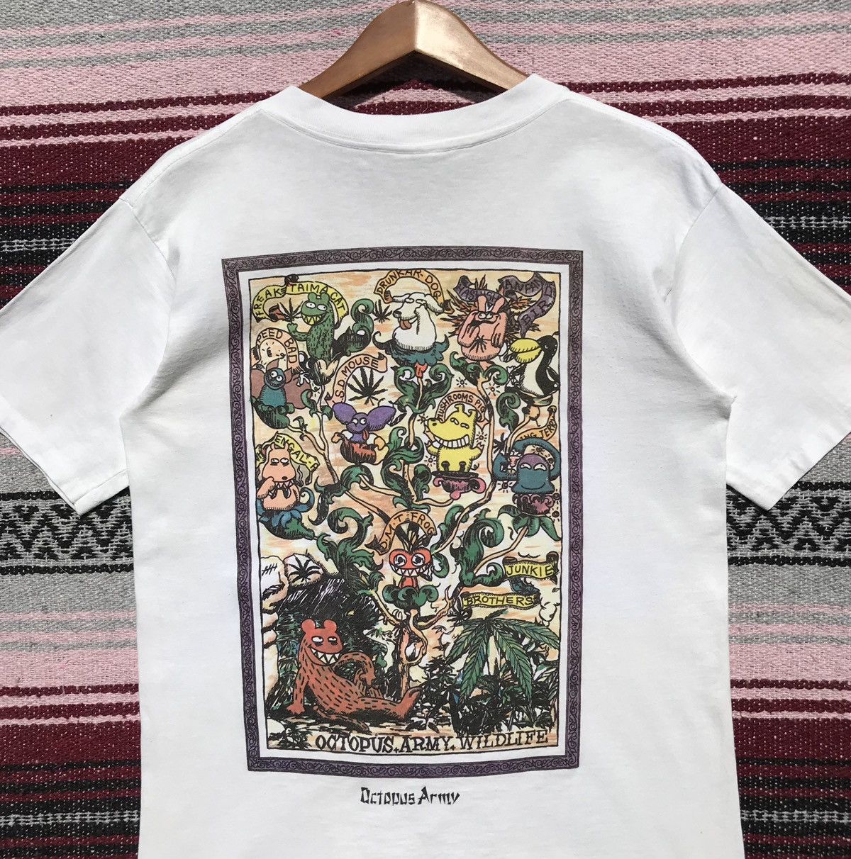 Octopus × Vintage Vintage 90s Octopus Army Shirt Surfboards Size US M / EU 48-50 / 2 - 8 Thumbnail