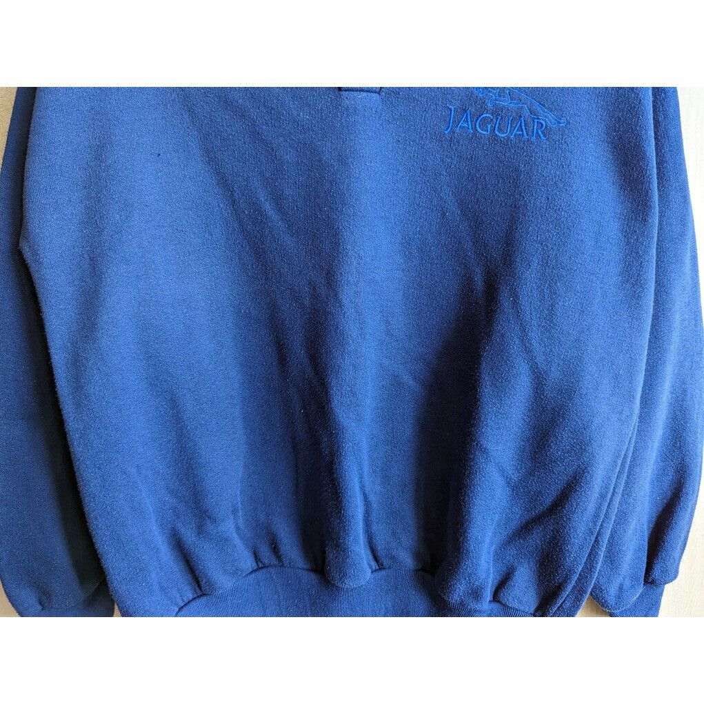 Vintage Vintage Jaguar Motors Logo Blue Sweatshirt Size L Made In UK Size US L / EU 52-54 / 3 - 6 Thumbnail