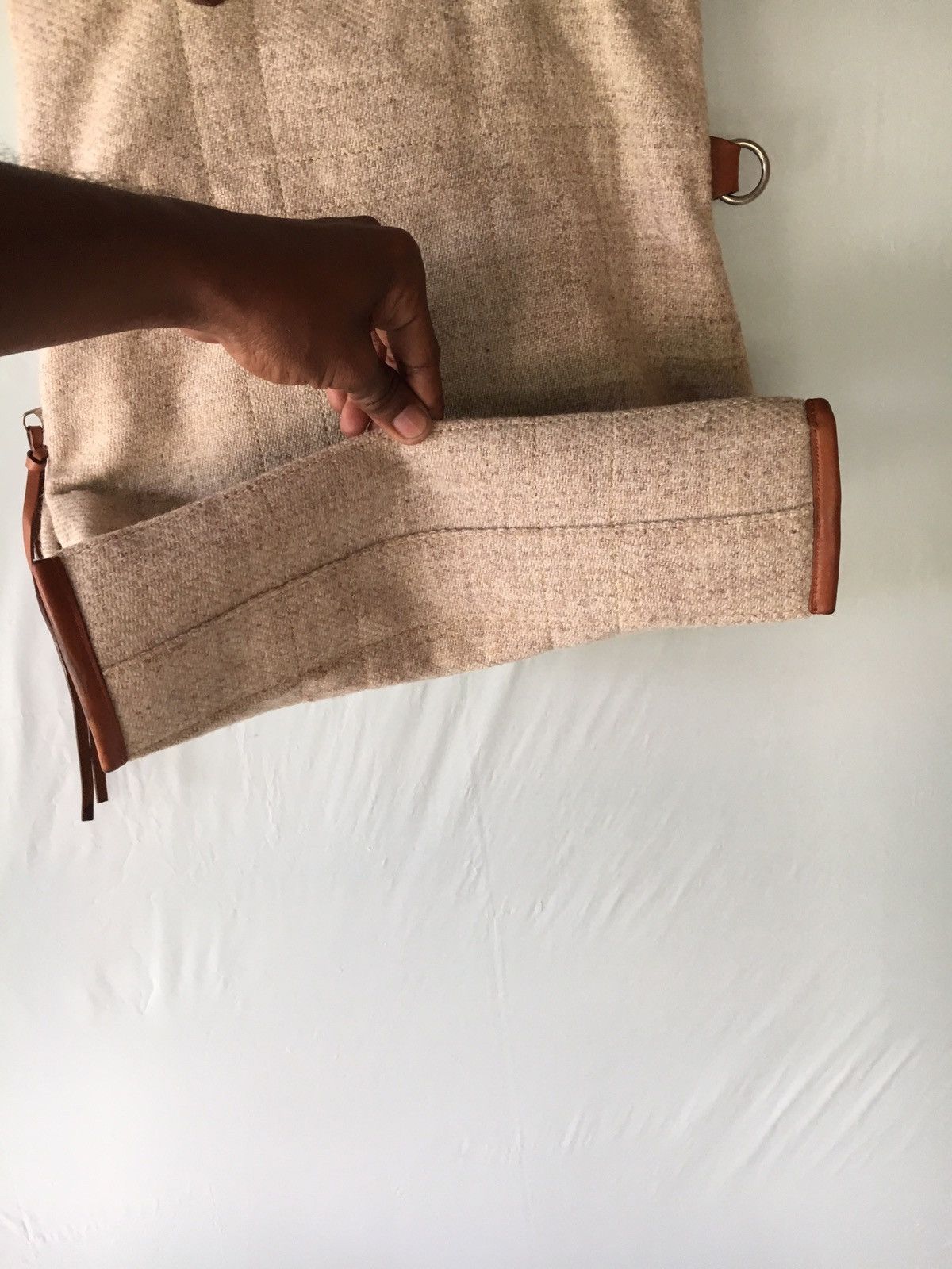 Harris Tweed HARRIS TWEED CREAM TOTE BAG MADE IN JAPAN Size ONE SIZE - 5 Thumbnail