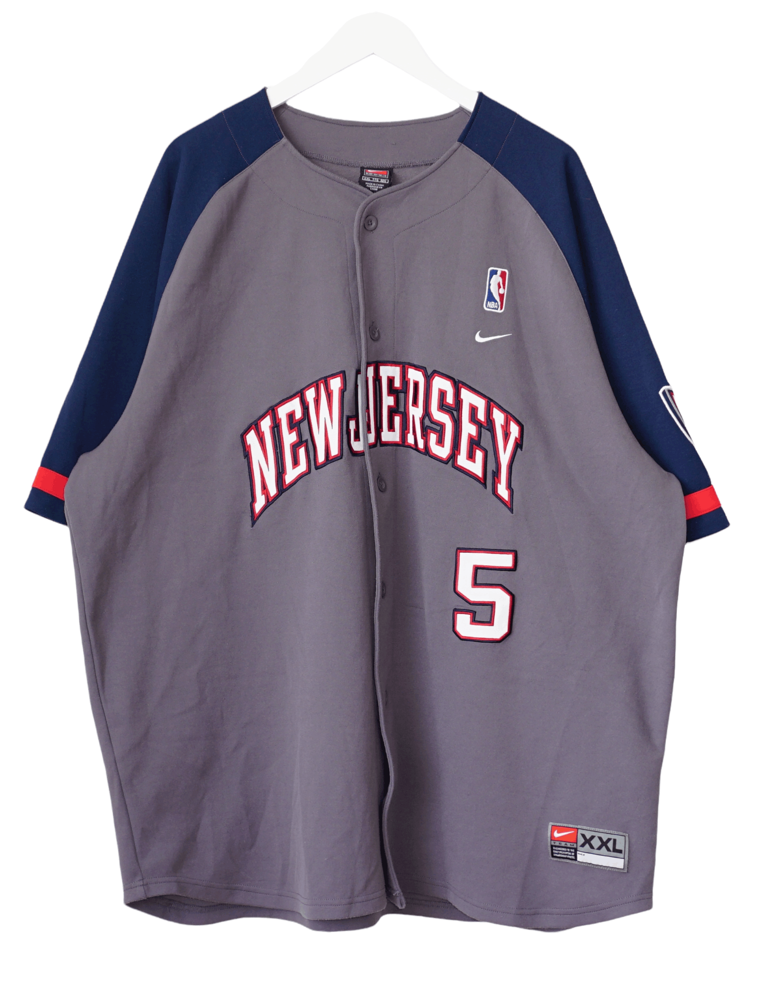 NBA × Nike × Vintage Jason Kidd NJ Nets Vintage Nike Shooting Shirt Jersey Size US XXL / EU 58 / 5 - 1 Thumbnail