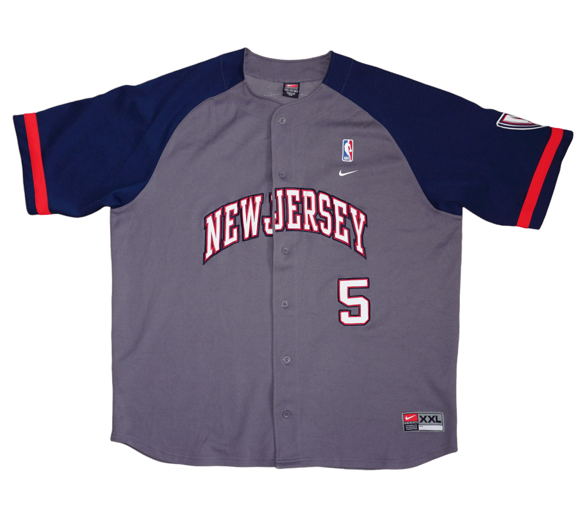 NBA × Nike × Vintage Jason Kidd NJ Nets Vintage Nike Shooting Shirt Jersey Size US XXL / EU 58 / 5 - 3 Thumbnail