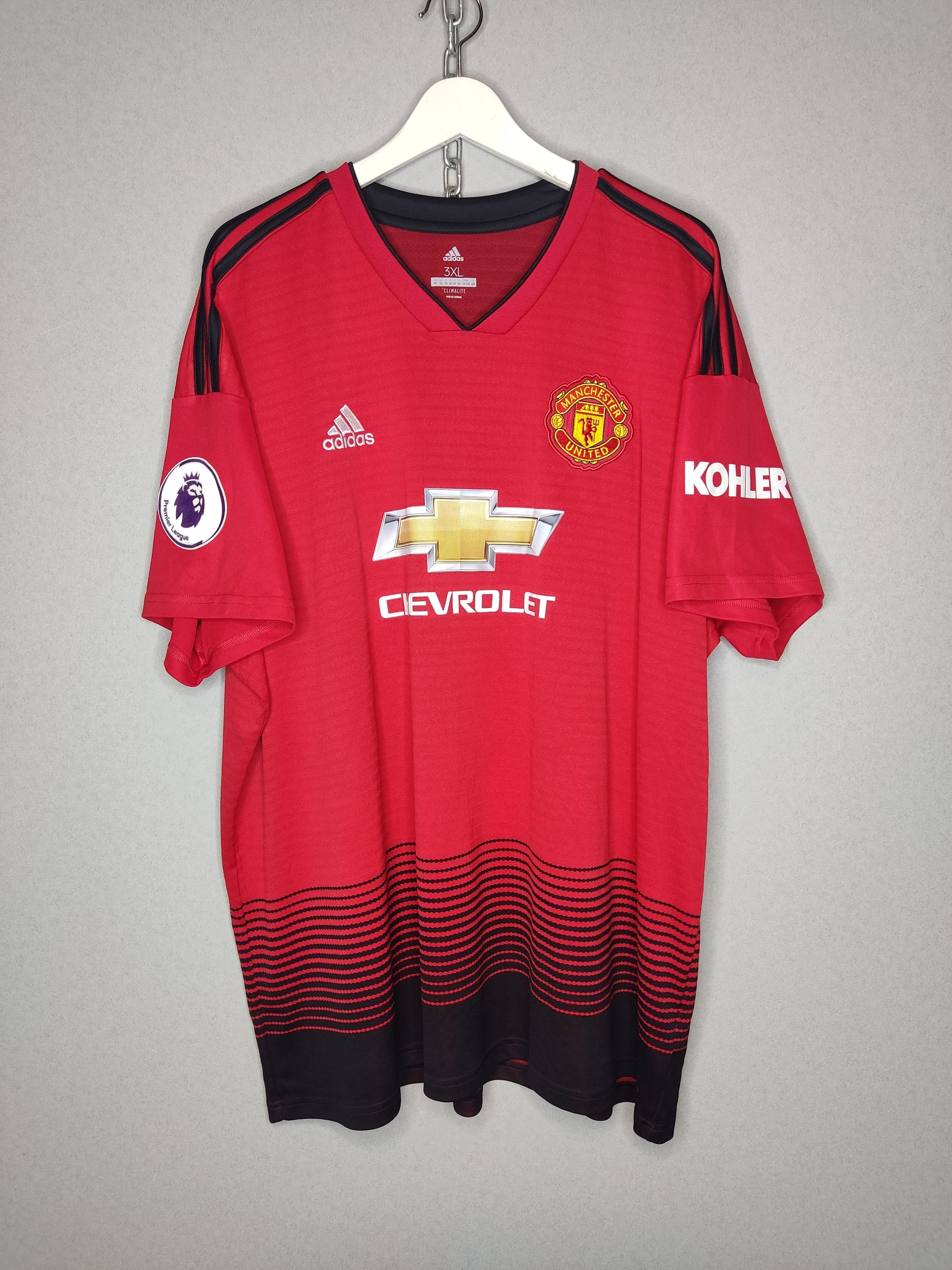 Pre-owned Adidas X Manchester United 31 Matic Manchester United 3xl 2018/19 Home Football Shirt In Red