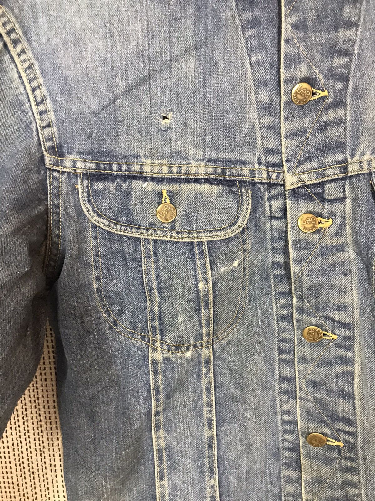 Lee ‼️VTG 80s MADE IN USA LEE JACKET DISTRESSED‼️ Size US M / EU 48-50 / 2 - 4 Thumbnail