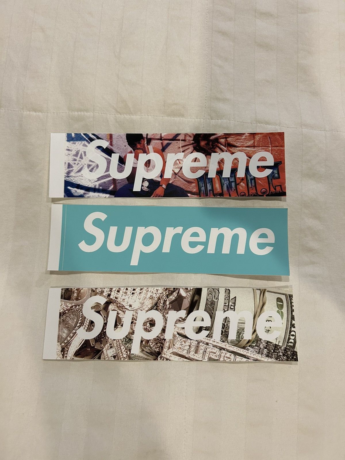 NEW Authentic Supreme Red Box Logo Sticker Lot Tiffany 7.5