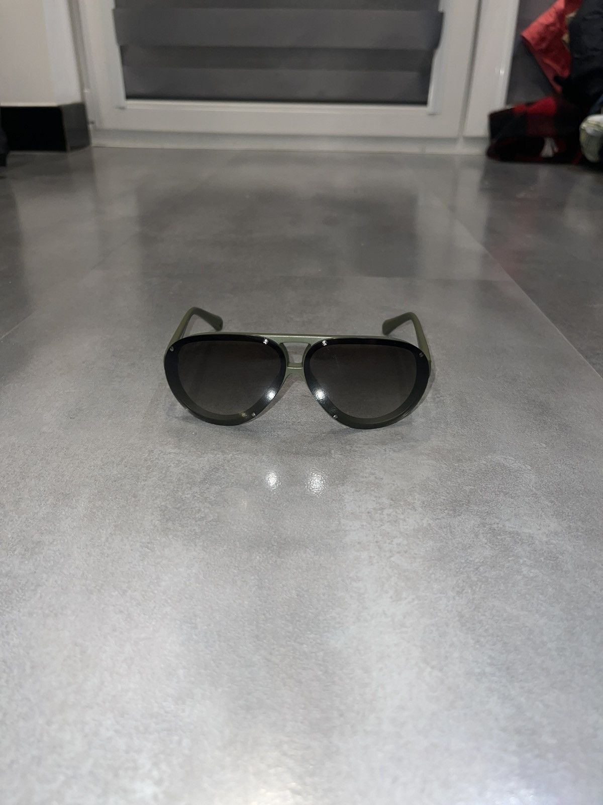 Armani × Emporio Armani × Giorgio Armani Emporio Armani EA4010 5058/8E Swamp Aviator Sunglasses Size ONE SIZE - 2 Thumbnail