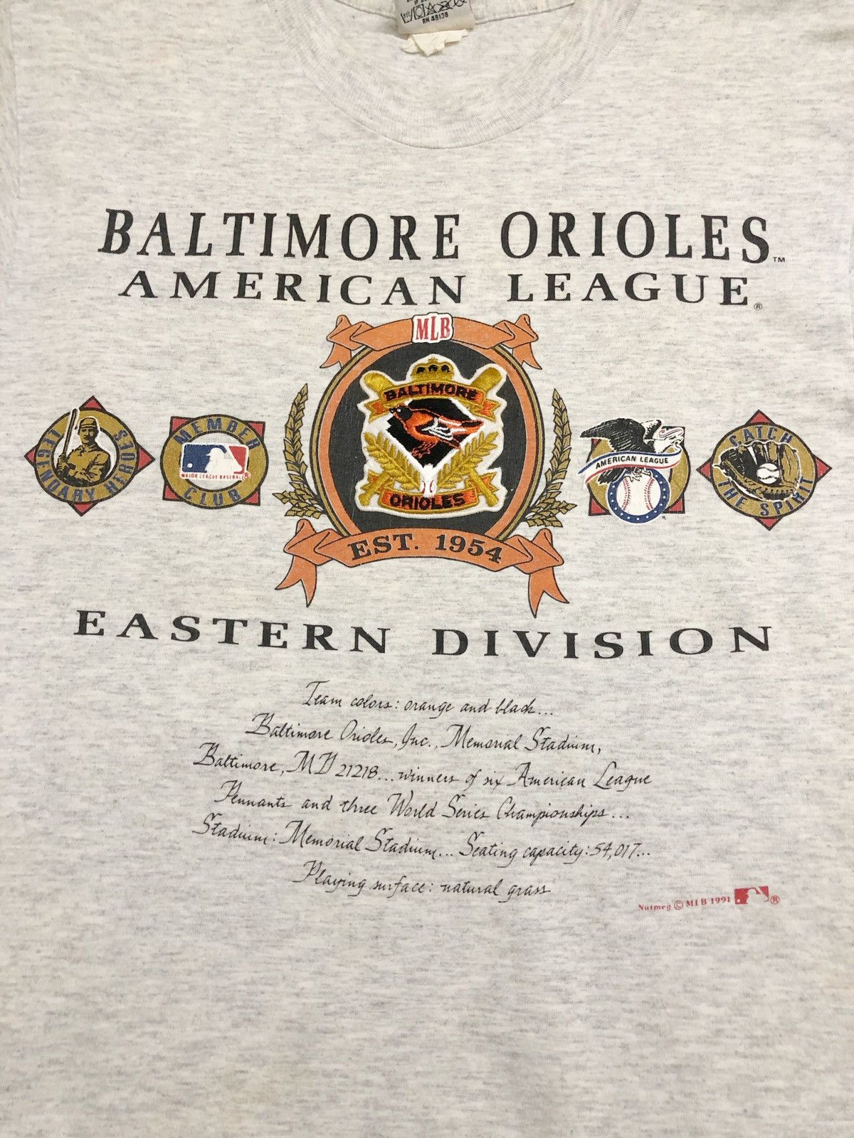 Vintage 1991 MLB Nutmeg Baltimore Orioles American League Size US M / EU 48-50 / 2 - 5 Thumbnail