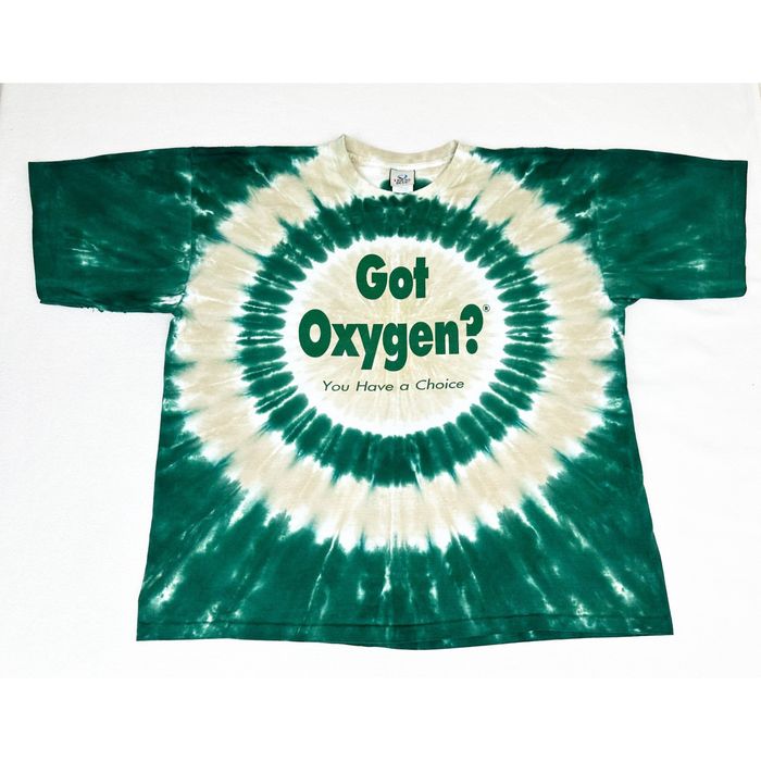 Vintage Liquid Blue Got Oxygen T-Shirt Tie Dye Green Keene Medical ...