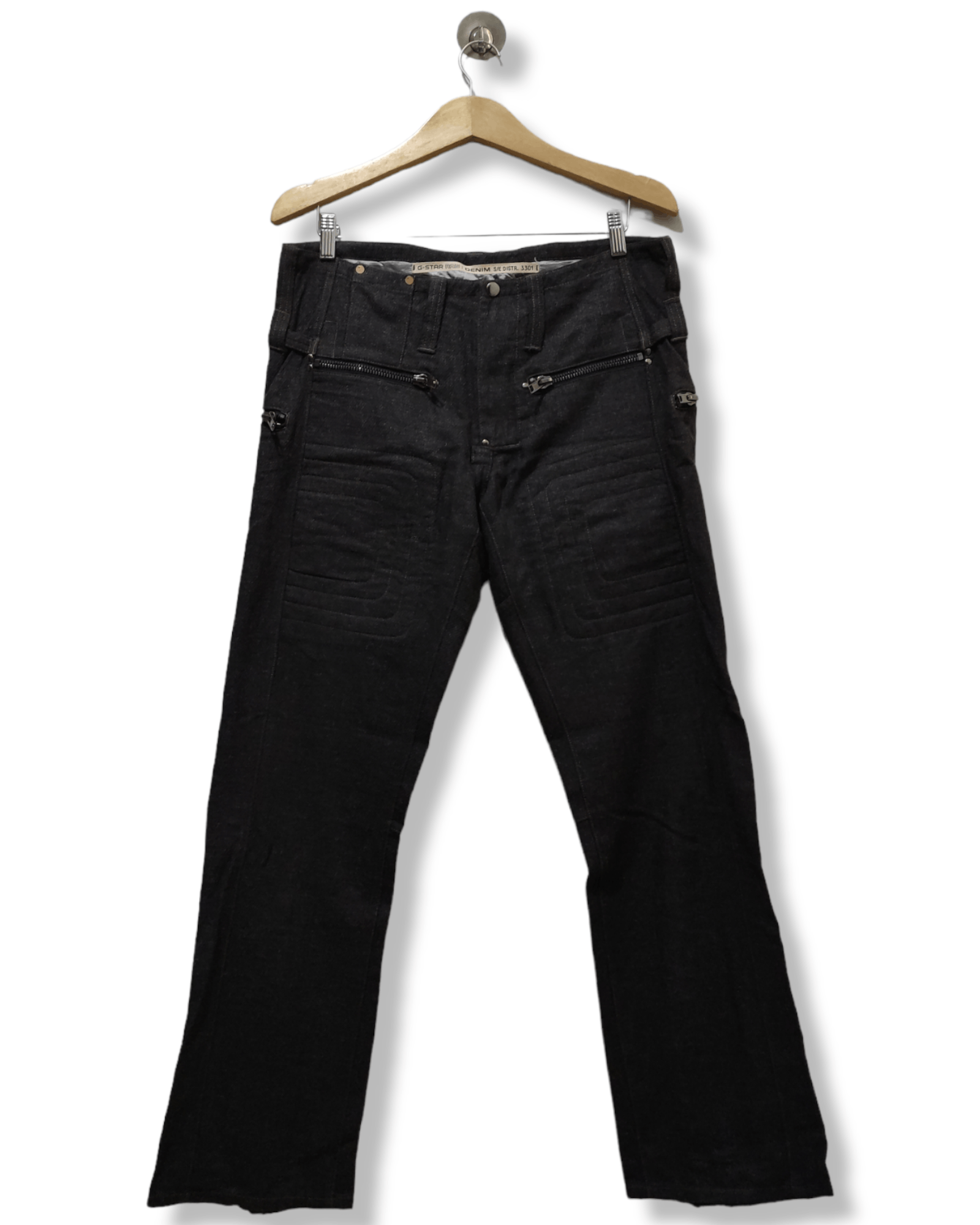 14th Addiction G-Star Raw Vkri ,lbg style zip Flare pants Size US 33 - 1 Thumbnail