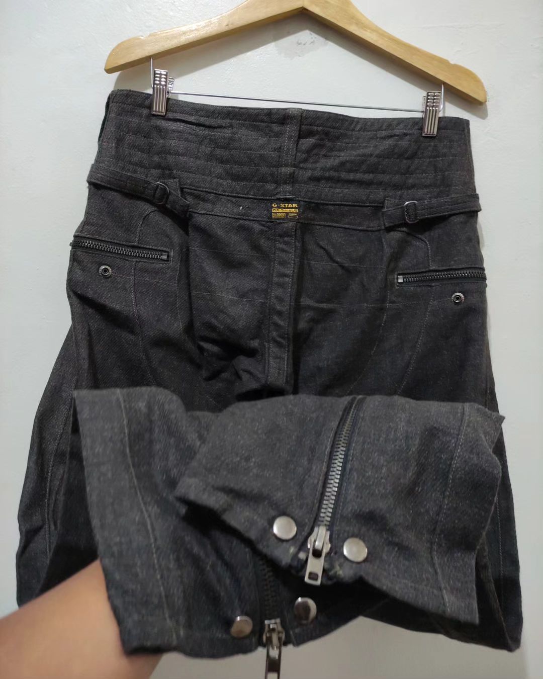 14th Addiction G-Star Raw Vkri ,lbg style zip Flare pants Size US 33 - 6 Thumbnail