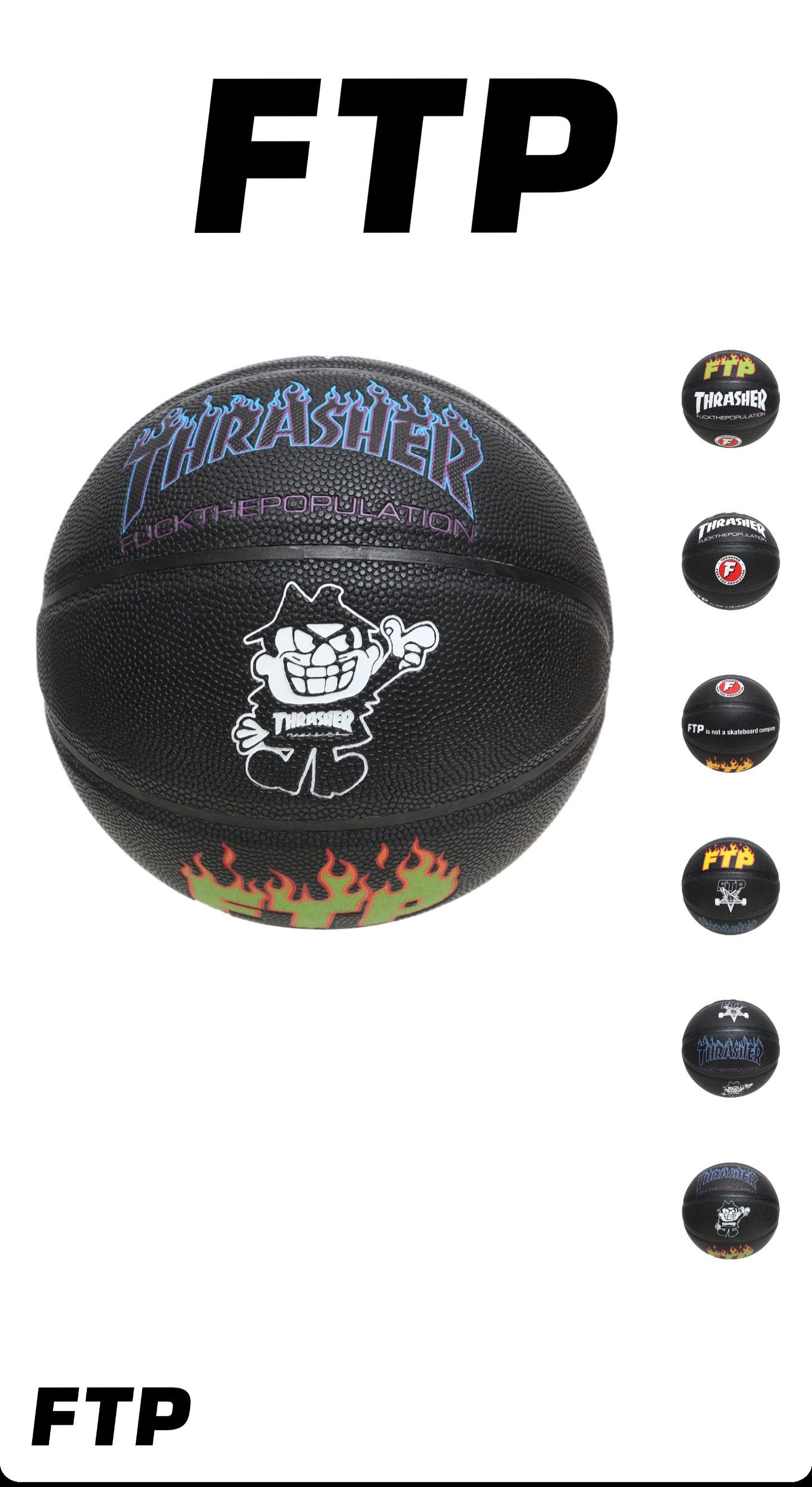Fuck The Population × Thrasher FTP + THRASHER BASKETBALL Size ONE SIZE - 1 Thumbnail