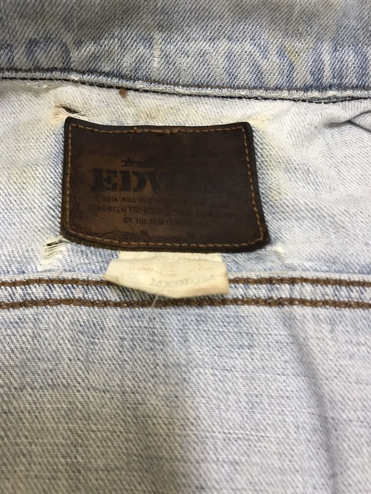 Edwin × Vintage Vintage Edwin Trucker Jacket Denim Size US M / EU 48-50 / 2 - 5 Thumbnail