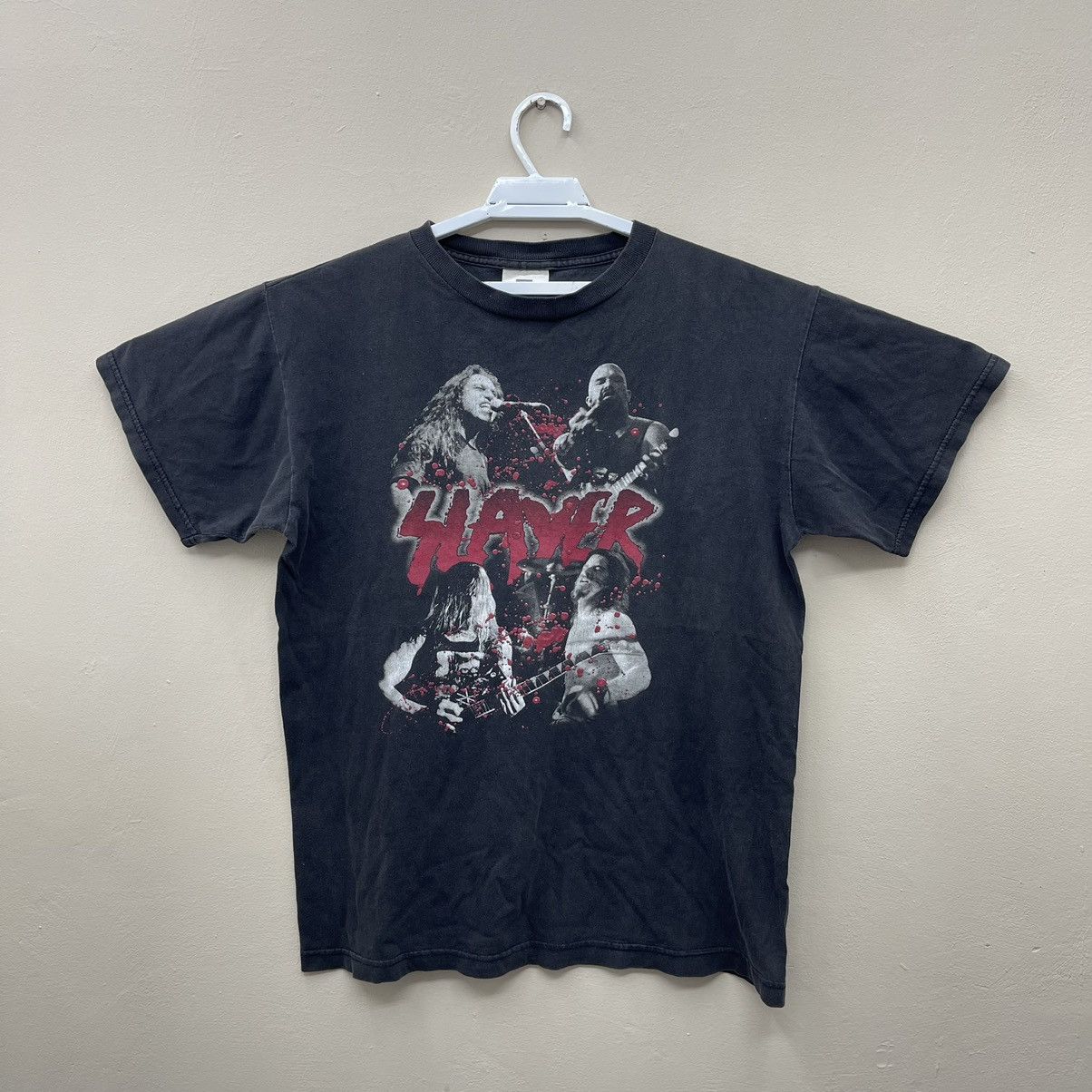 Band Tees × Beauty Beast × Slayer Slayer T-Shirt Vintage 90s American Thrash Metal Band Rare! Size US L / EU 52-54 / 3 - 1 Thumbnail