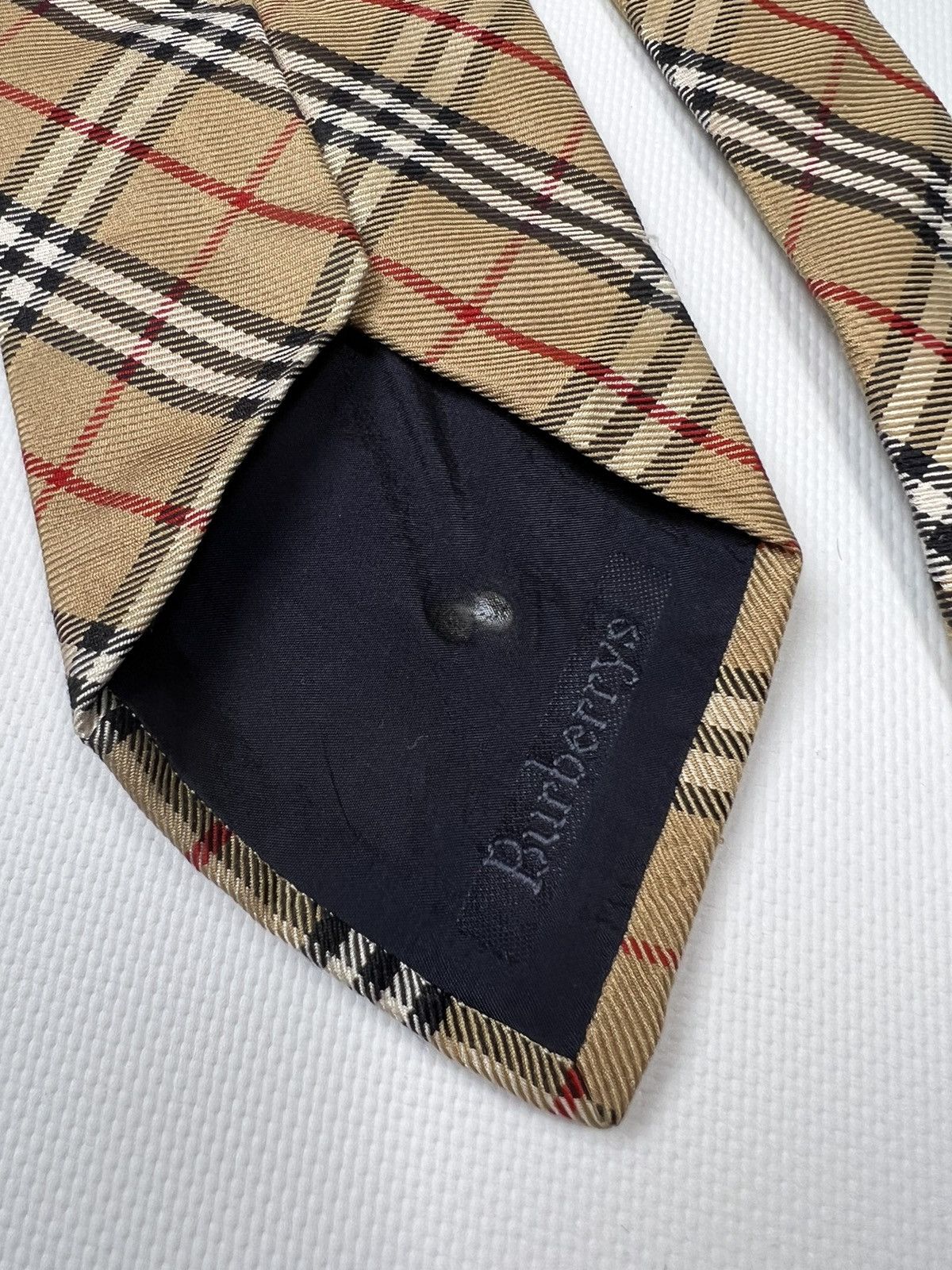 Burberry Burberrys Vintage Nova Check Plaid Silk Tie Size ONE SIZE - 6 Thumbnail