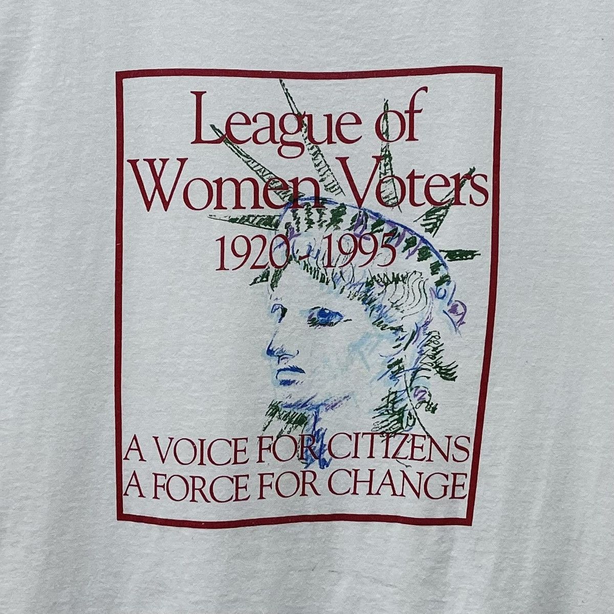 Other Vintage 90s Jesus T-Shirt League Of Women Voters Size L / US 10 / IT 46 - 2 Thumbnail