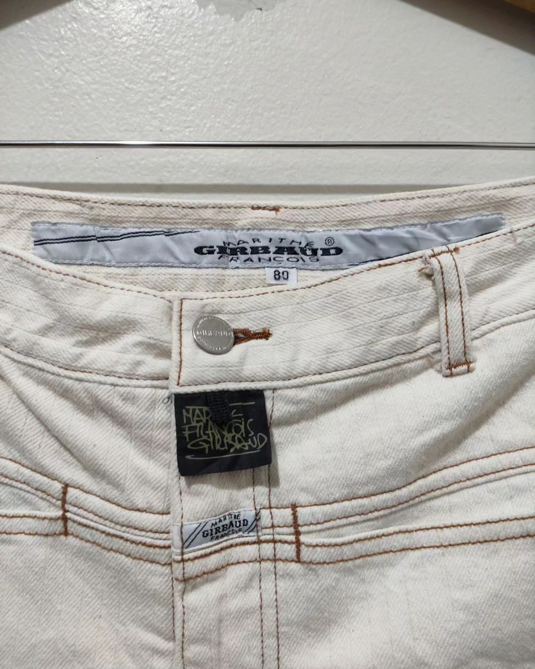 Marithe + Francois Girbaud Vintage Marithe Francois Girbaud Beige Denim Pant Size US 30 / EU 46 - 6 Thumbnail
