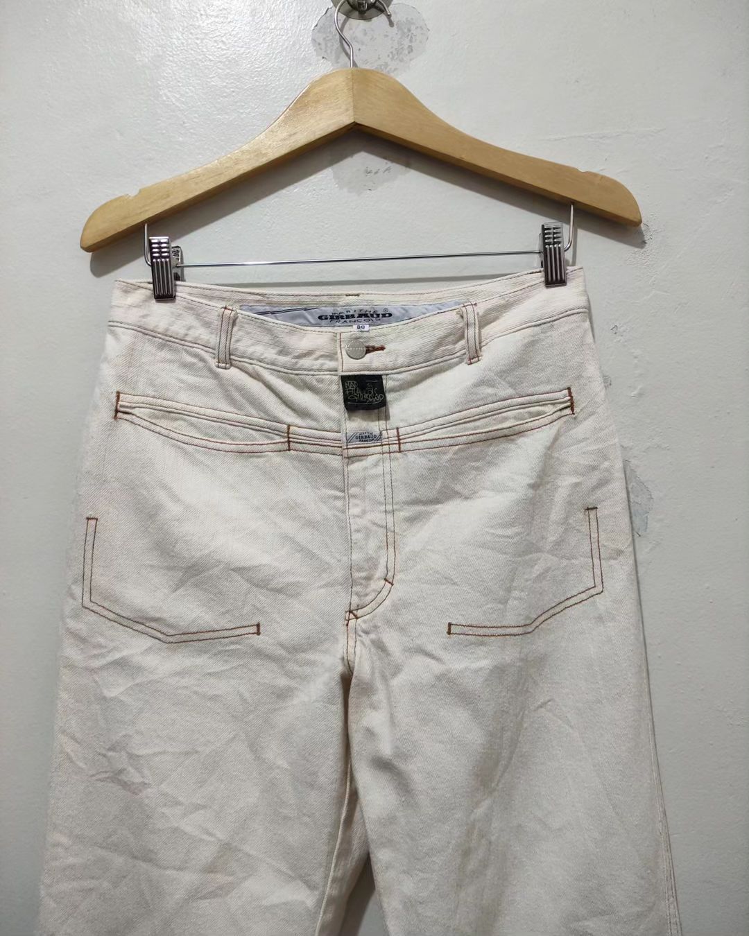 Marithe + Francois Girbaud Vintage Marithe Francois Girbaud Beige Denim Pant Size US 30 / EU 46 - 9 Thumbnail