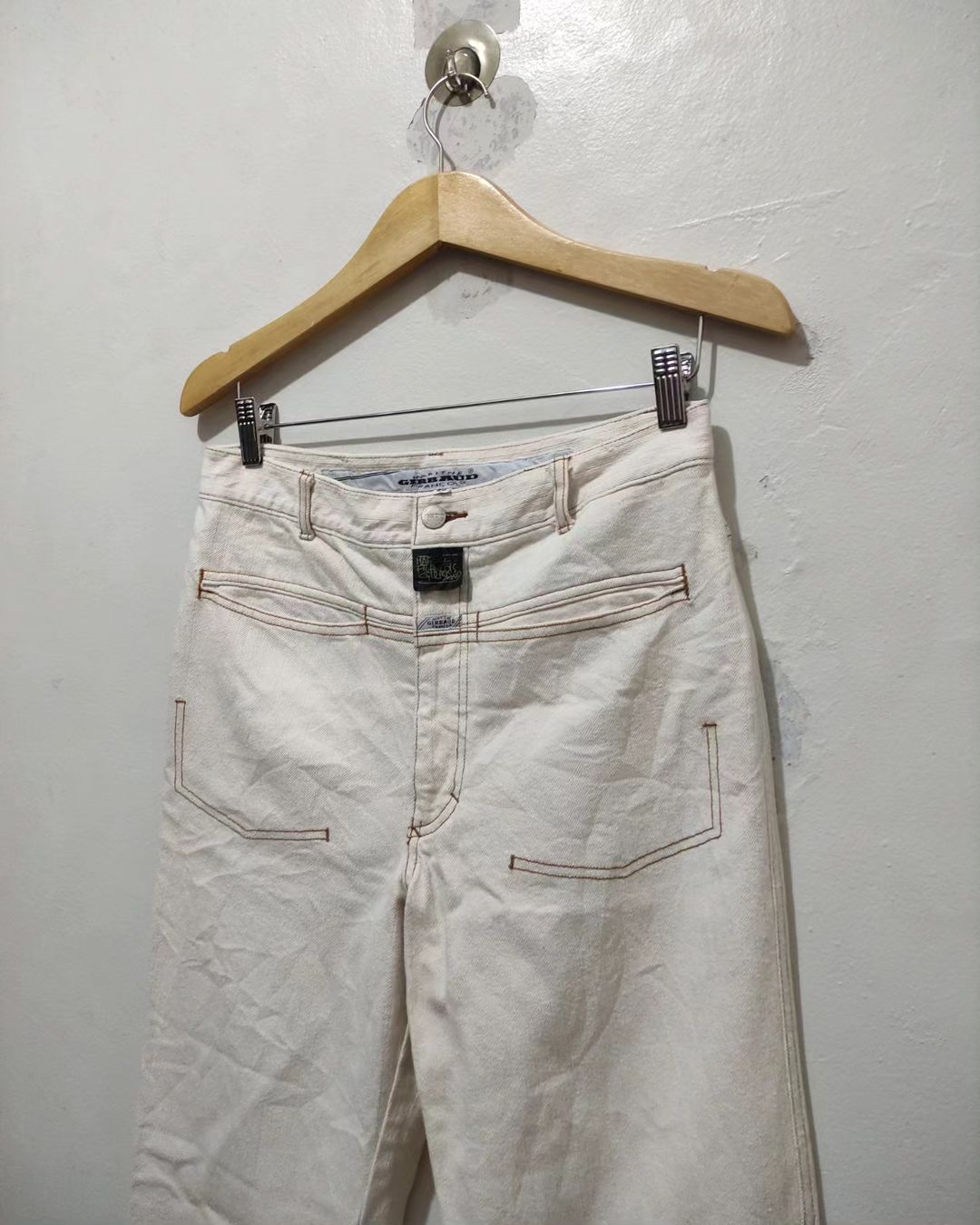 Marithe + Francois Girbaud Vintage Marithe Francois Girbaud Beige Denim Pant Size US 30 / EU 46 - 3 Thumbnail