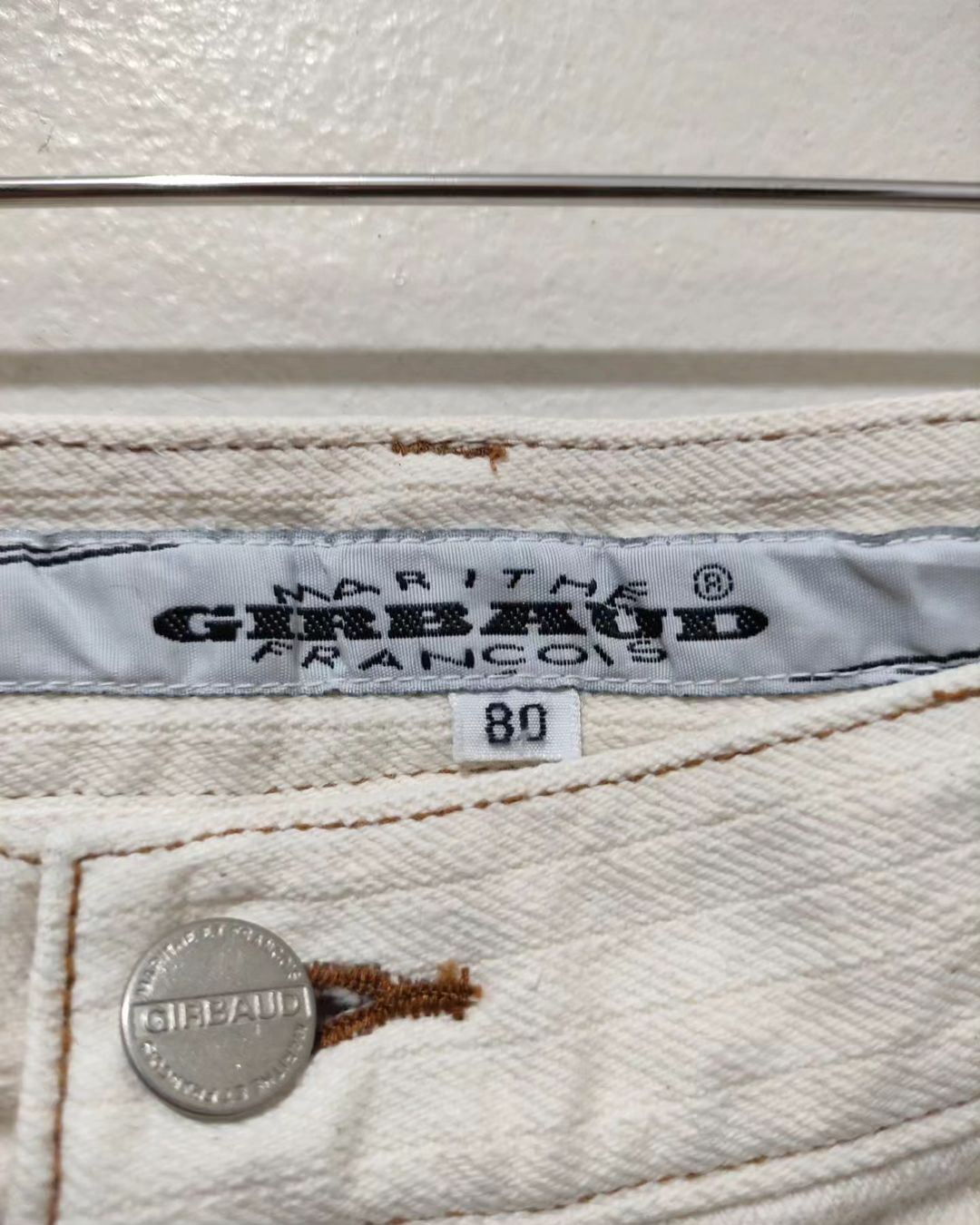 Marithe + Francois Girbaud Vintage Marithe Francois Girbaud Beige Denim Pant Size US 30 / EU 46 - 7 Thumbnail
