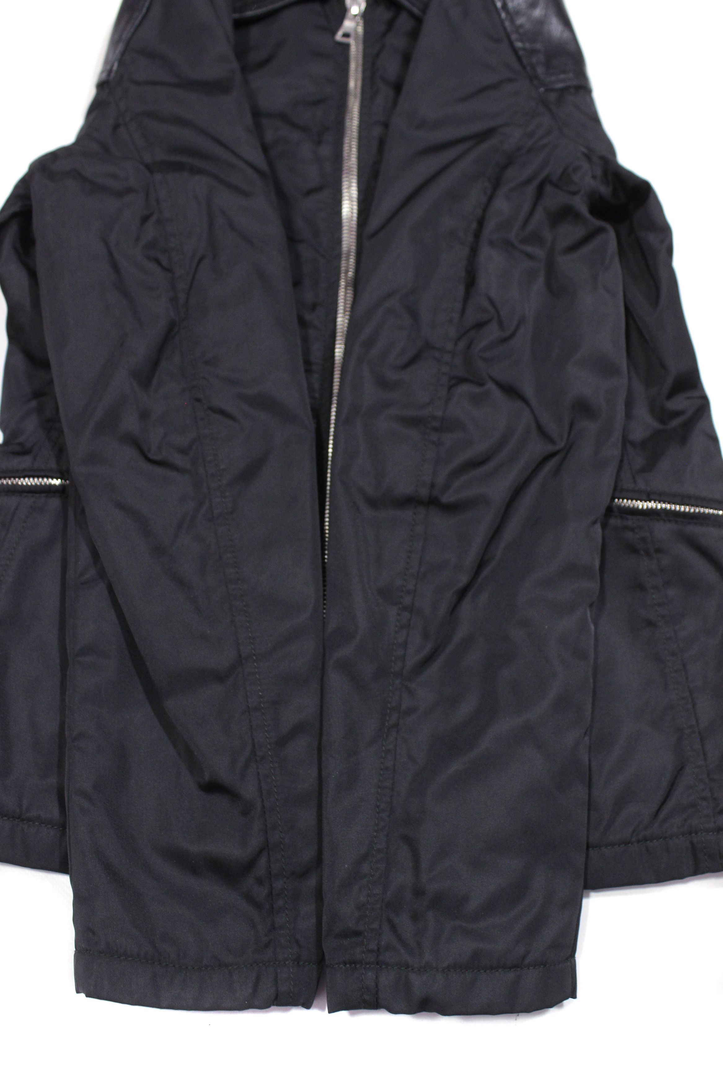 Prada 90S Mainline Nylon Leather Jacket Vintage Size S / US 4 / IT 40 - 6 Thumbnail
