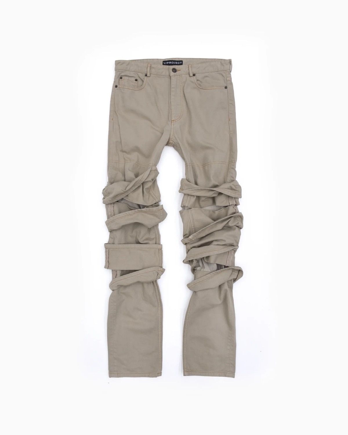 image of Yproject Multi Cuff Jeans - Ss21 in Beige, Men's (Size 30)