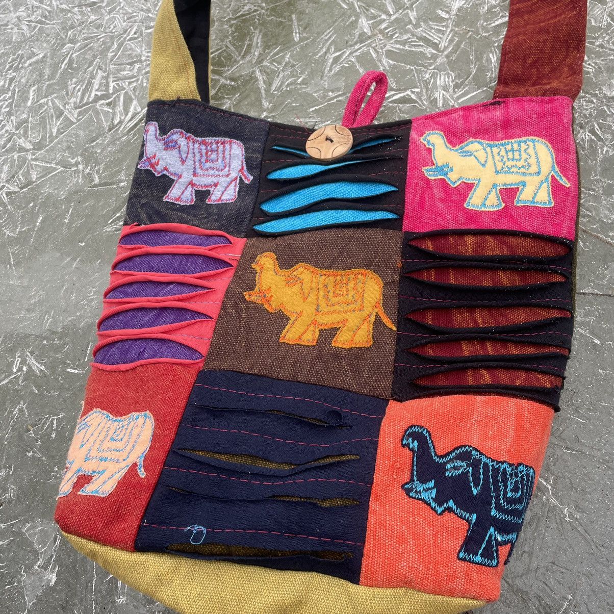 If Six Was Nine × Our Legacy × Y/Project Elephant Women Shoulder Bag Hippie Bag Ethno Vintage Size ONE SIZE - 3 Thumbnail