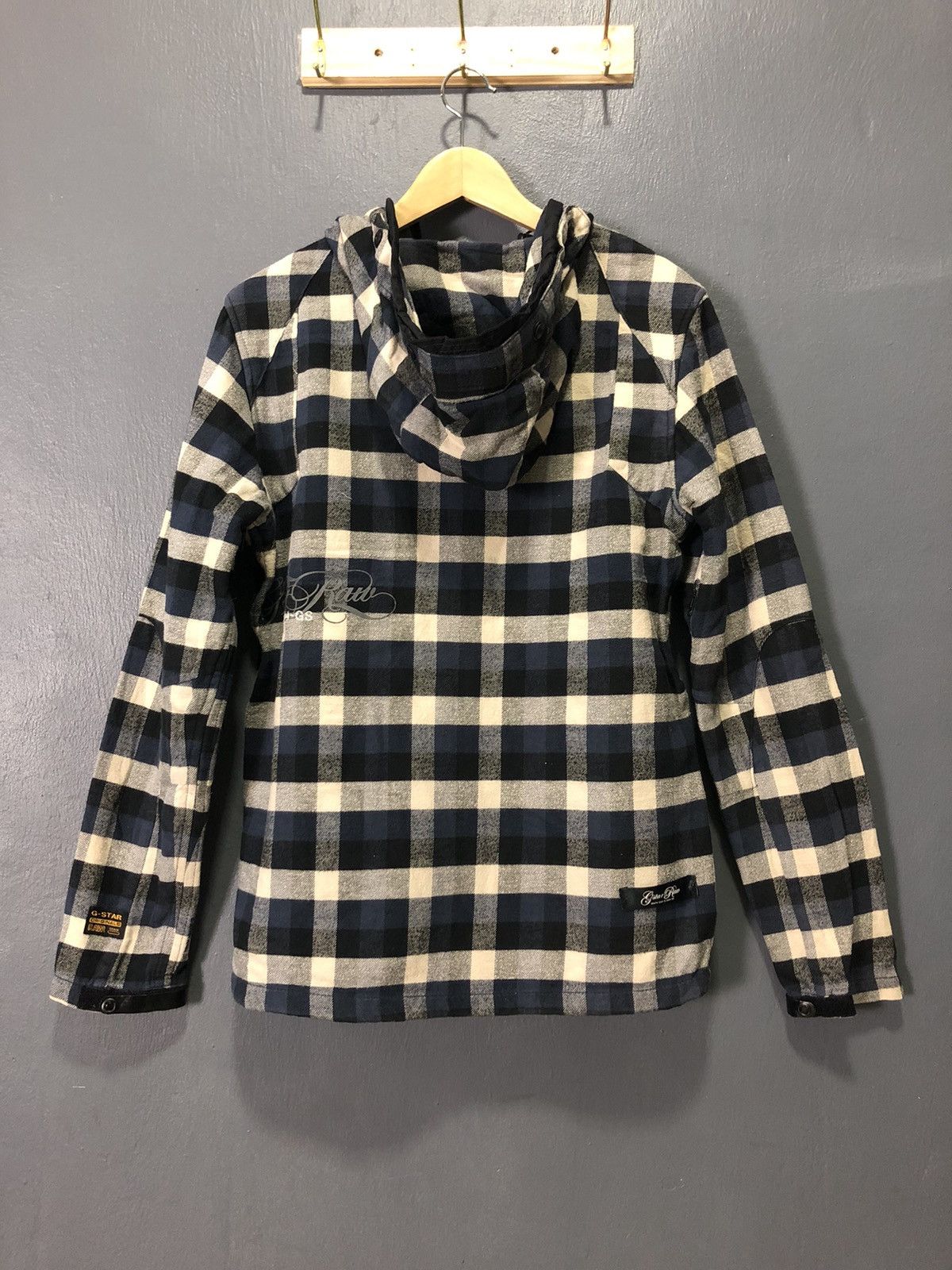 G-Star × Vintage VINTAGE G-STAR RAW PLAID CHEKERED ZIPPER HOODIE JACKET Size US M / EU 48-50 / 2 - 7 Thumbnail