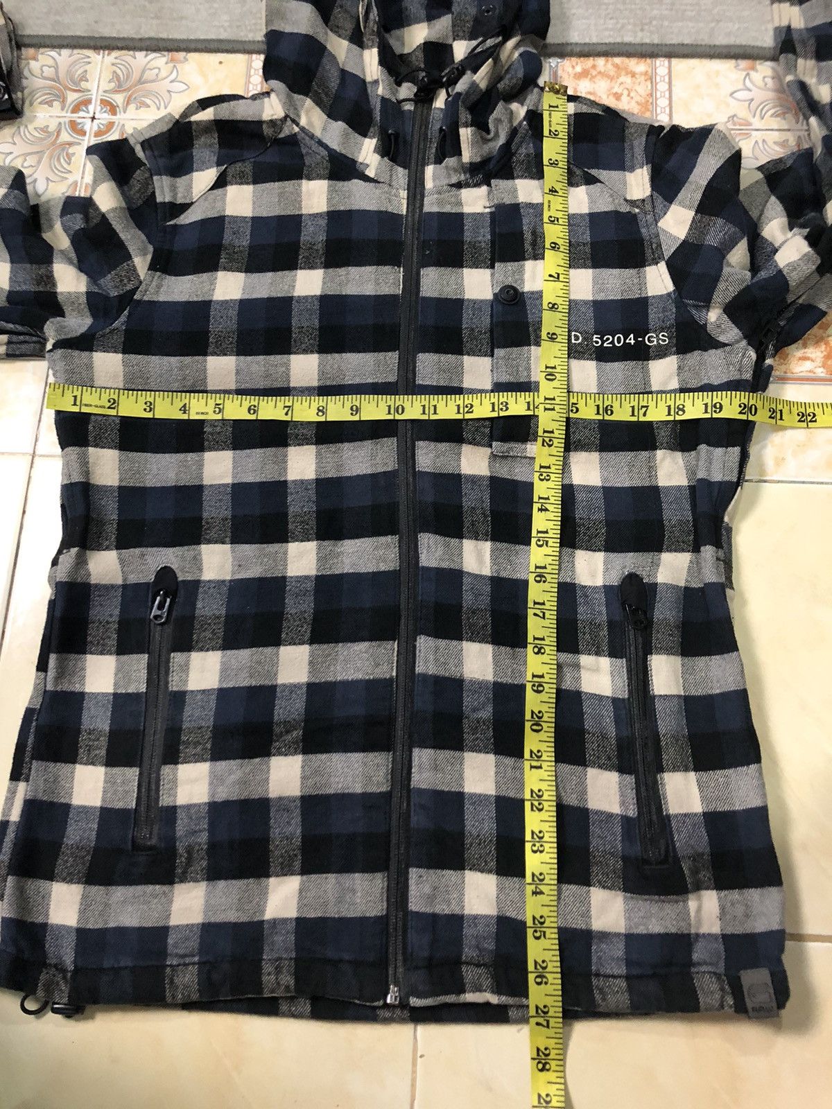 G-Star × Vintage VINTAGE G-STAR RAW PLAID CHEKERED ZIPPER HOODIE JACKET Size US M / EU 48-50 / 2 - 12 Thumbnail