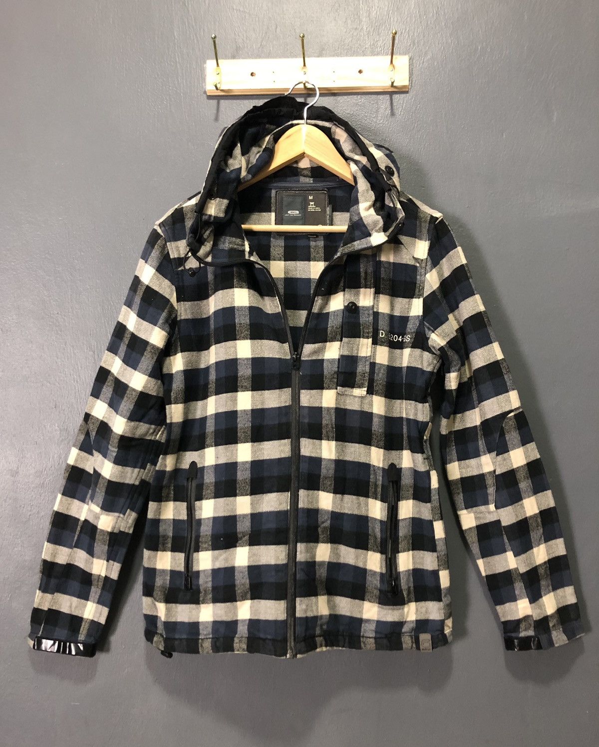 G-Star × Vintage VINTAGE G-STAR RAW PLAID CHEKERED ZIPPER HOODIE JACKET Size US M / EU 48-50 / 2 - 1 Thumbnail
