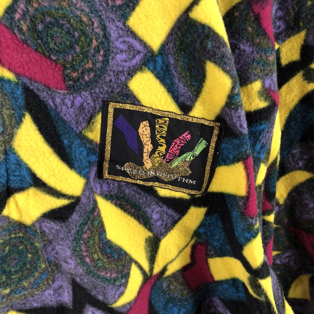 Japanese Brand 🔥BUT NICE🔥LIFELINE MULTICOLOR PRINTED FLEECE JACKET Size US L / EU 52-54 / 3 - 6 Thumbnail