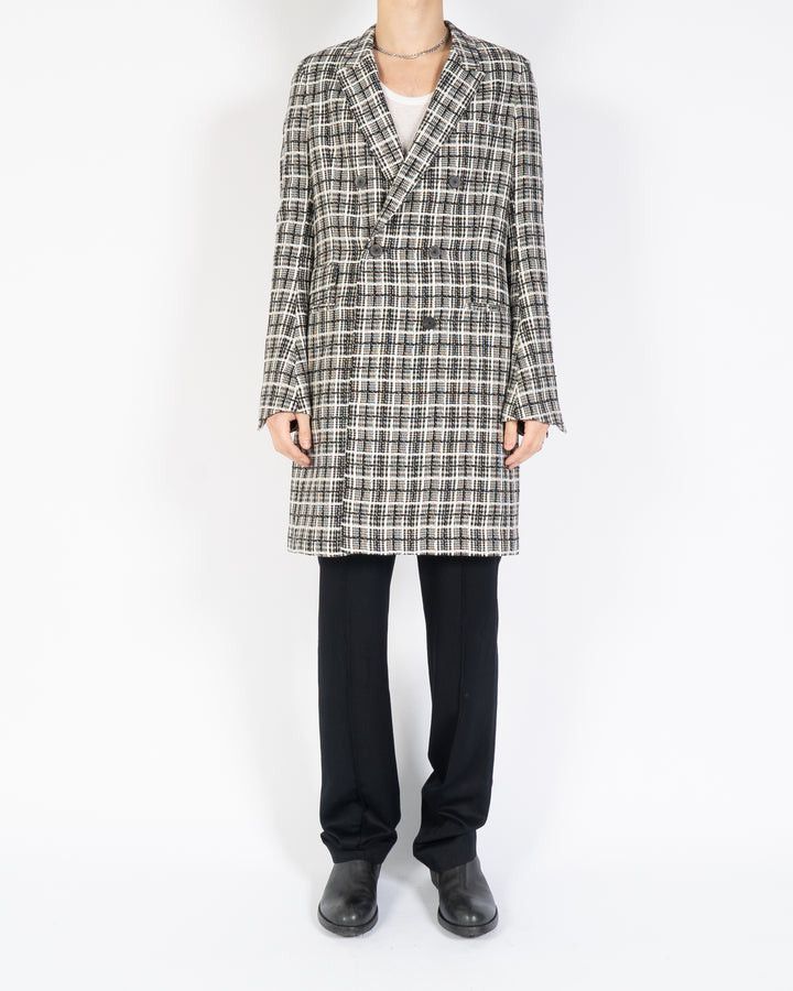 Haider Ackermann FW15 Black & White Checked Boucle Coat Size XS / US 0-2 / IT 36-38 - 6 Thumbnail