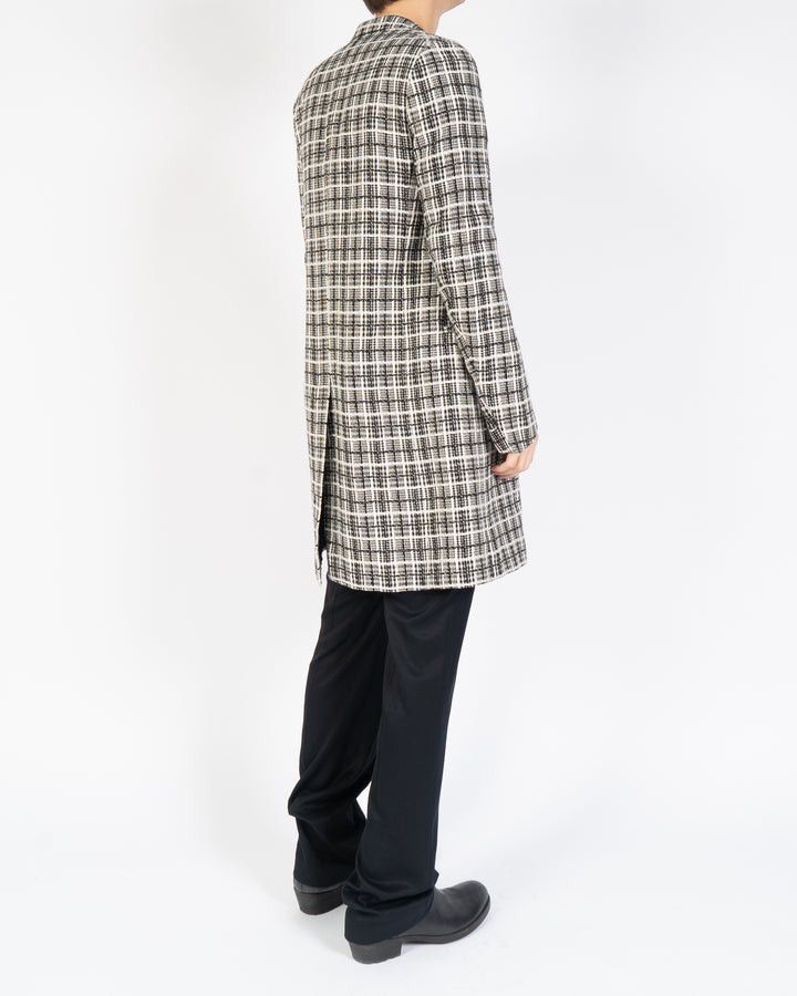Haider Ackermann FW15 Black & White Checked Boucle Coat Size XS / US 0-2 / IT 36-38 - 4 Thumbnail