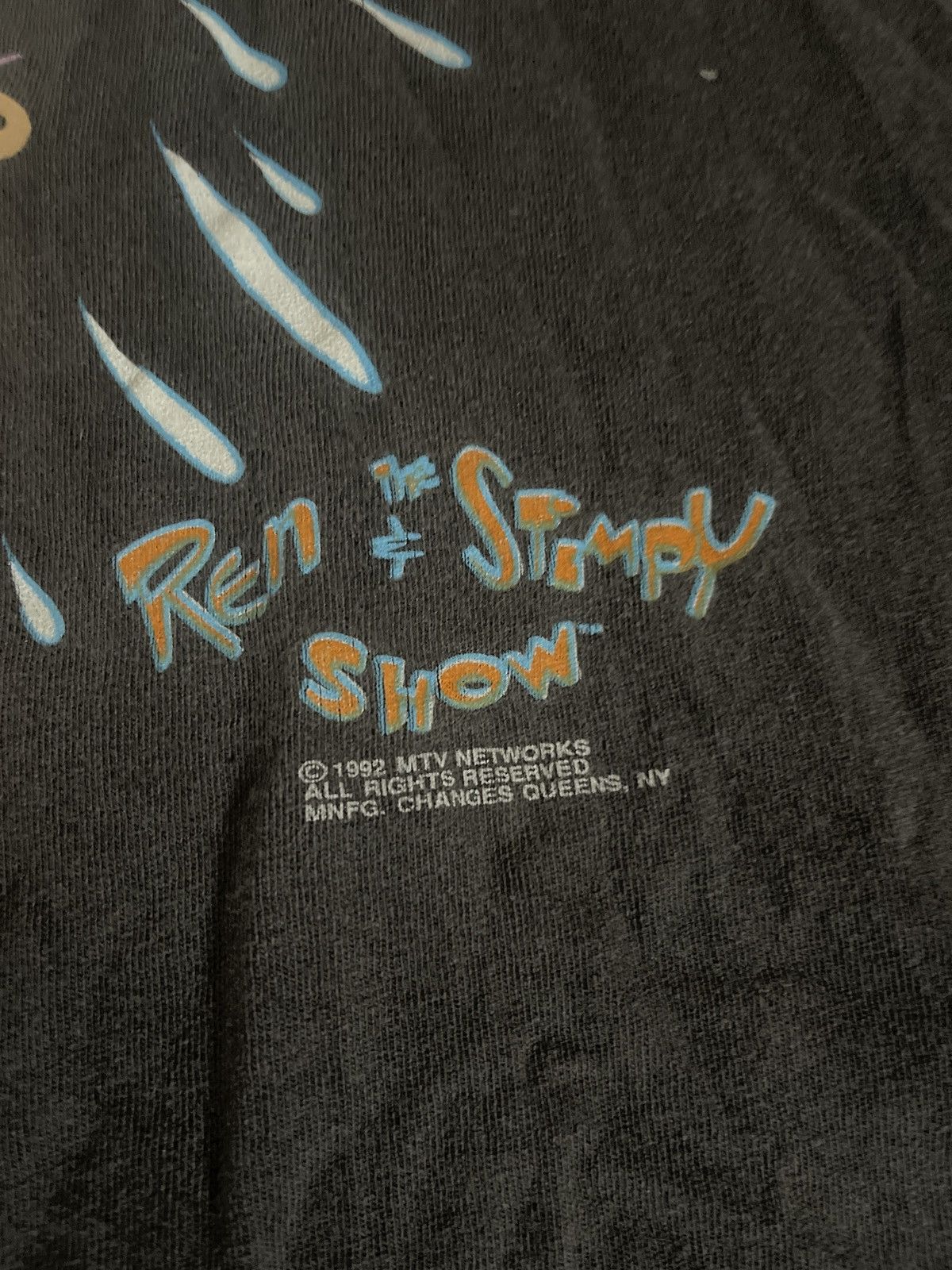 Vintage 1992 ren and stimpy shirt Size US L / EU 52-54 / 3 - 3 Thumbnail
