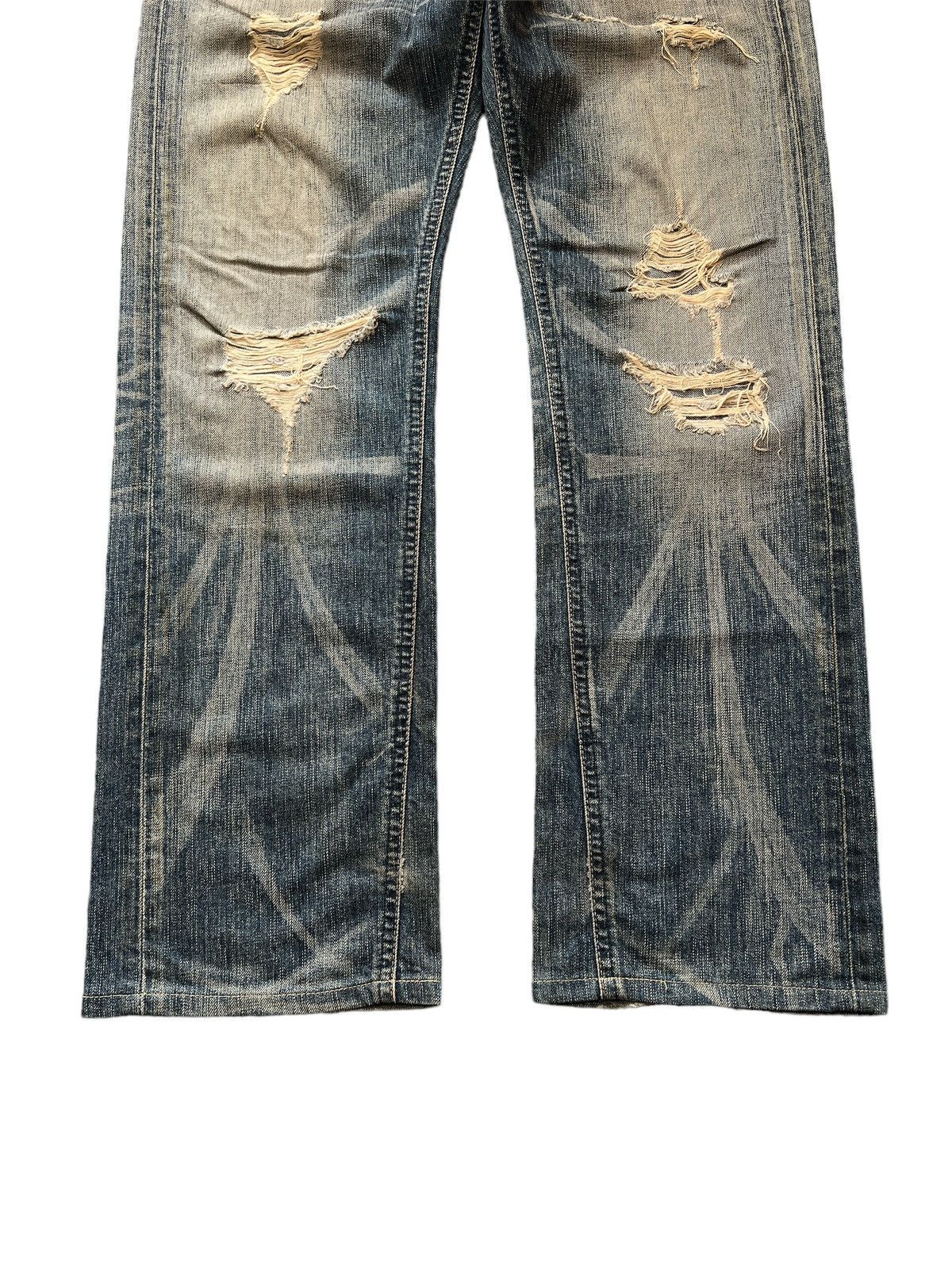 Japanese Brand × Vintage THRASHED EDWIN 503 DISTRESSED DENIM PANT Size US 32 / EU 48 - 4 Thumbnail