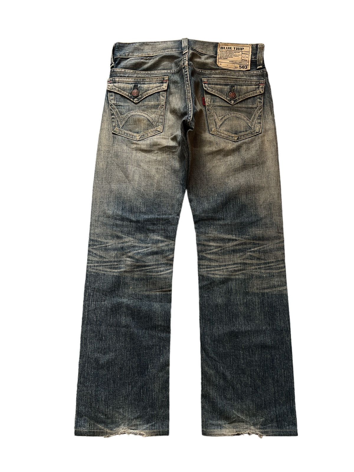 Japanese Brand × Vintage THRASHED EDWIN 503 DISTRESSED DENIM PANT Size US 32 / EU 48 - 6 Thumbnail
