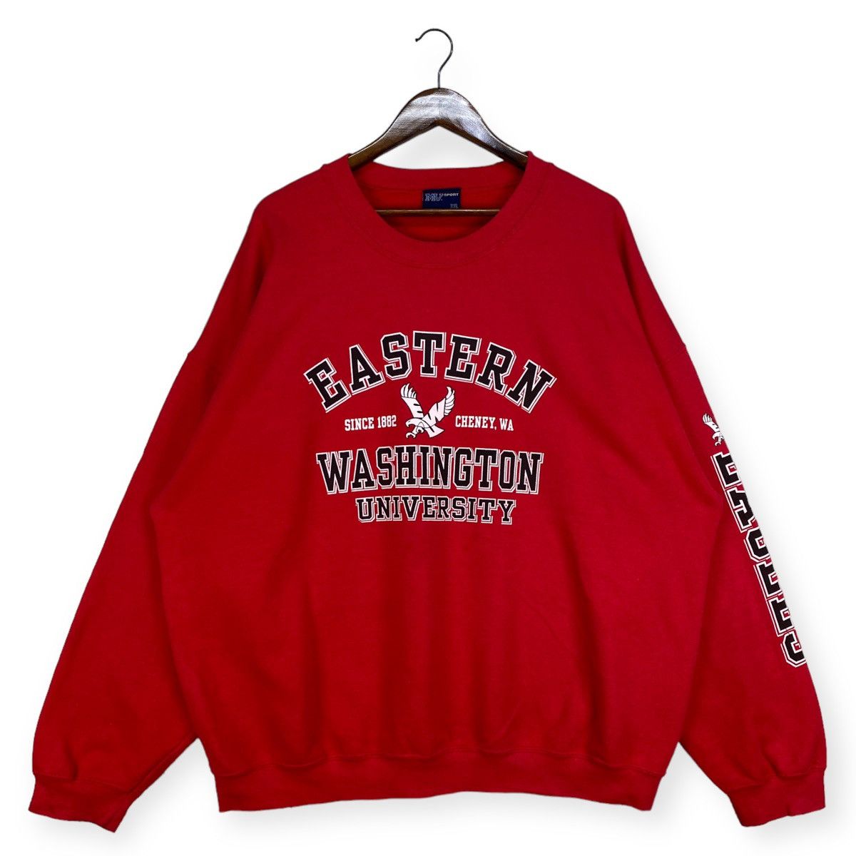 image of American College x Collegiate Vintage Washington University Sweatshirt in Red, Men's (Size 2XL)