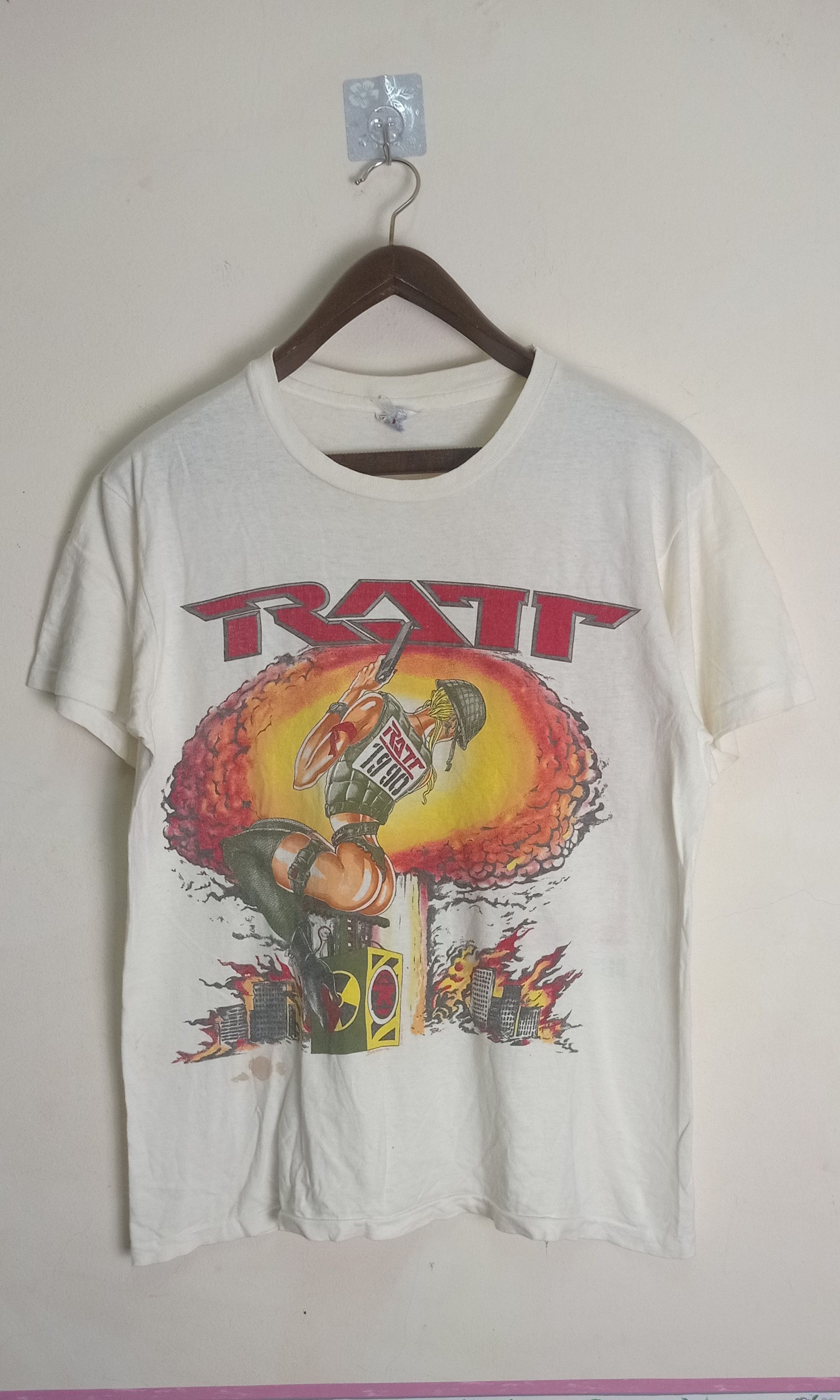 Vintage 1990 Ratt Detonator World Tour 1990-91 T Shirt