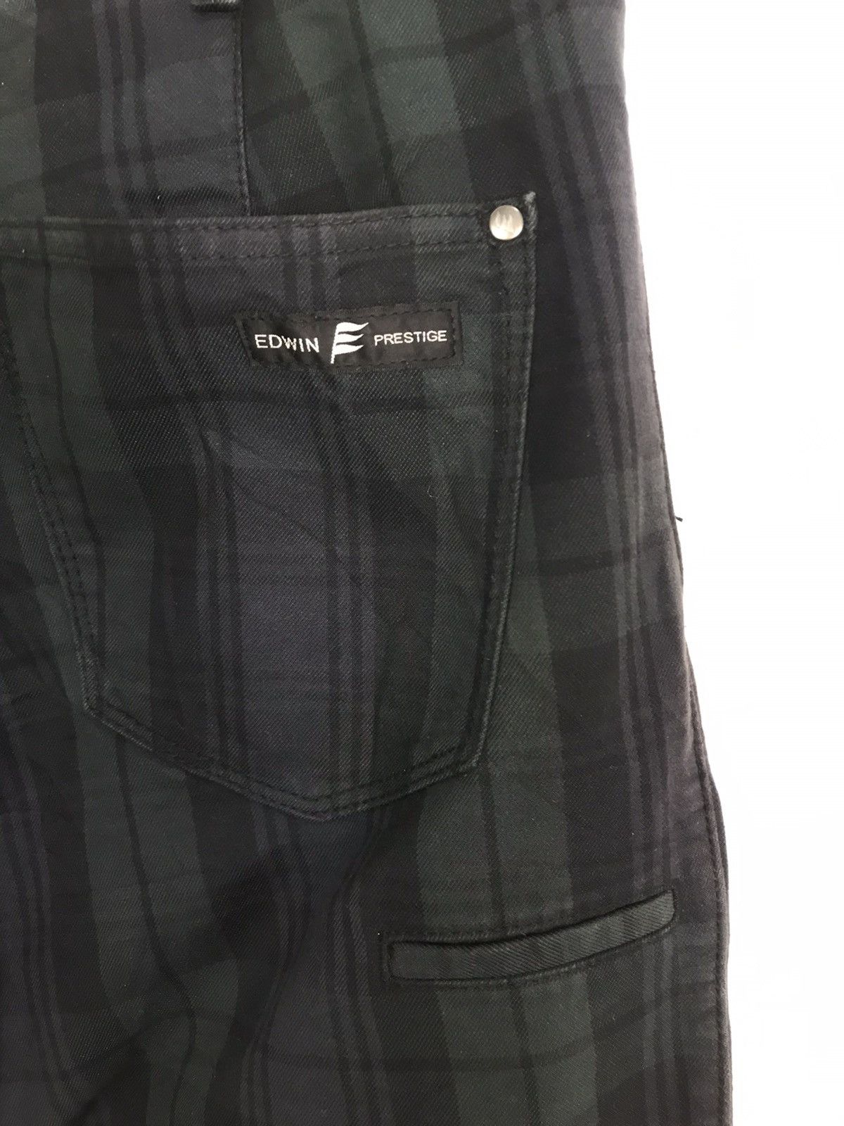 Edwin × Vintage Edwin Prestige Denim Plaid Checked Jeans Regular Cut Size US 34 / EU 50 - 7 Thumbnail