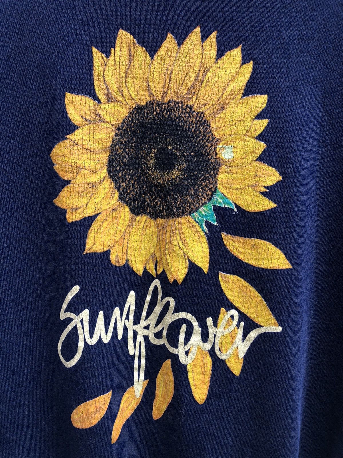 Jerzees Vintage 90's Jerzees Tag Sweatshirt Sunflower Printed Size US XL / EU 56 / 4 - 7 Thumbnail