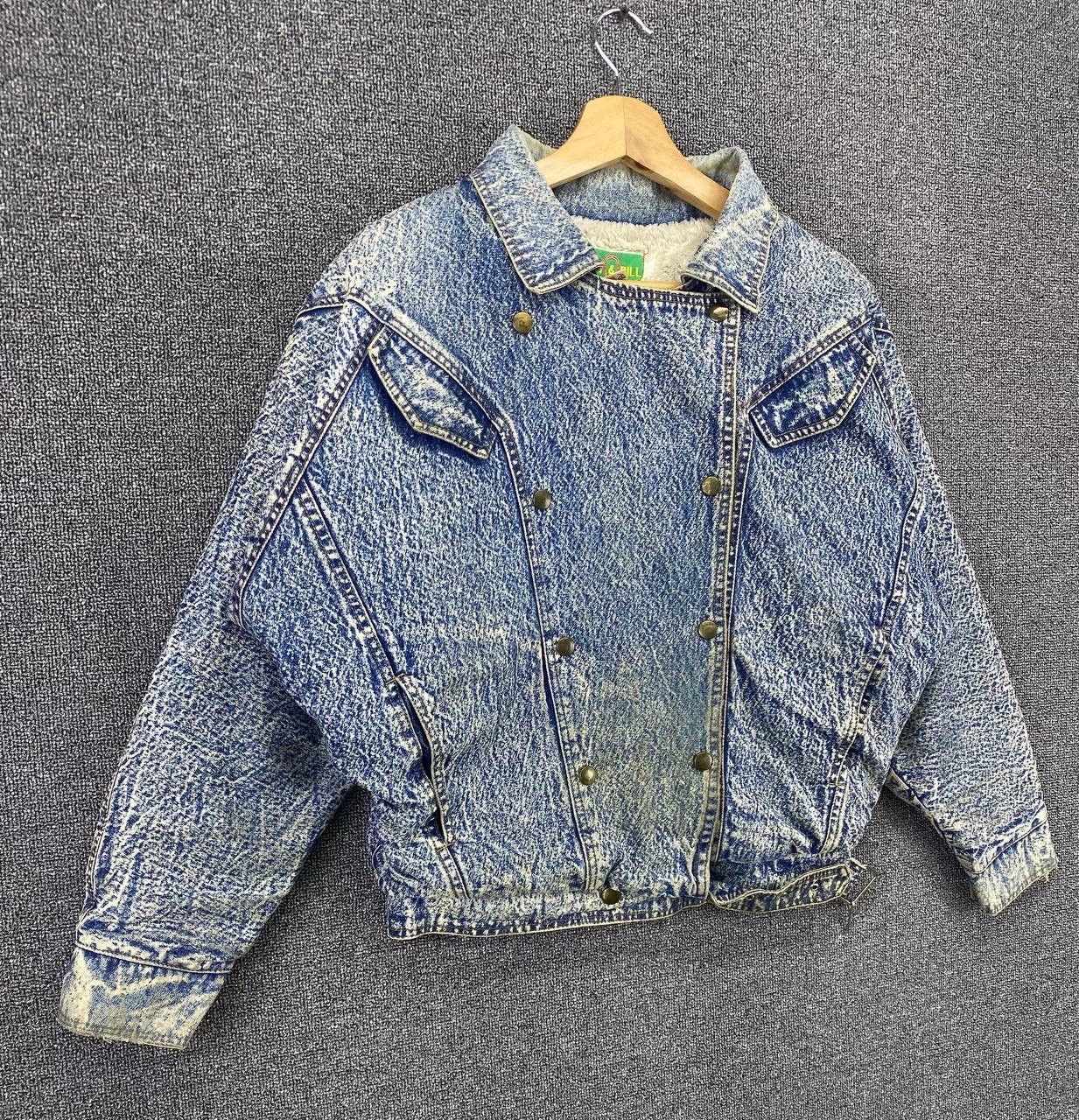 Vintage Vintage John & Bill Acid Wash Style Rare Design Denim Jacket Size M / US 6-8 / IT 42-44 - 2 Thumbnail