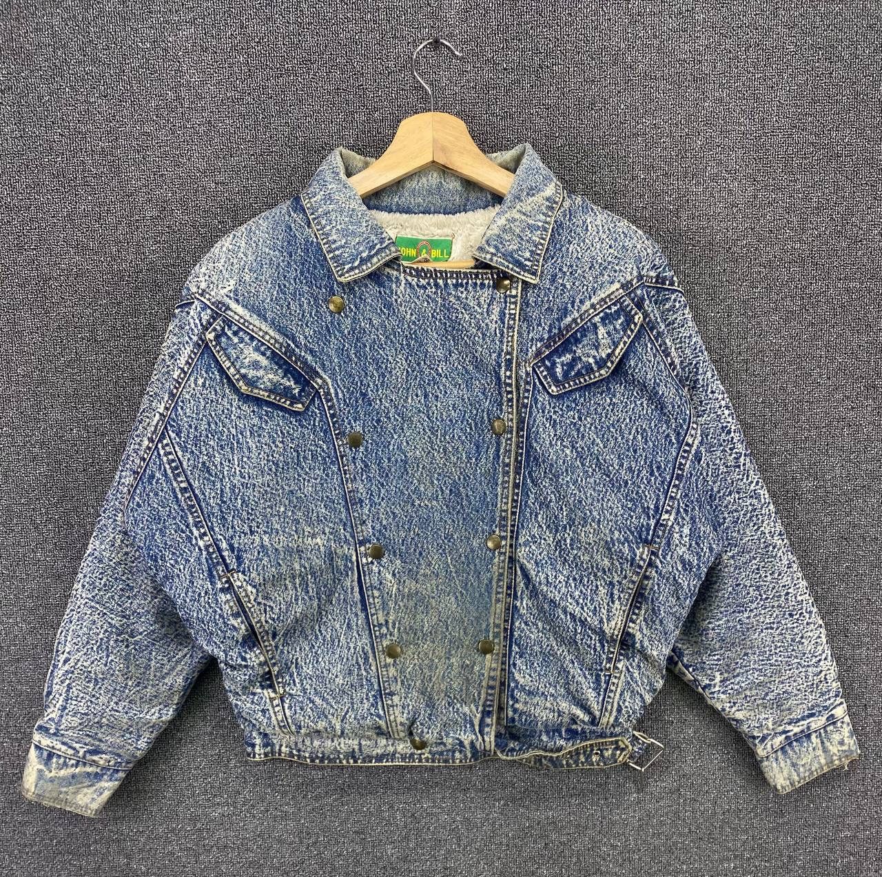 Vintage Vintage John & Bill Acid Wash Style Rare Design Denim Jacket Size M / US 6-8 / IT 42-44 - 1 Thumbnail