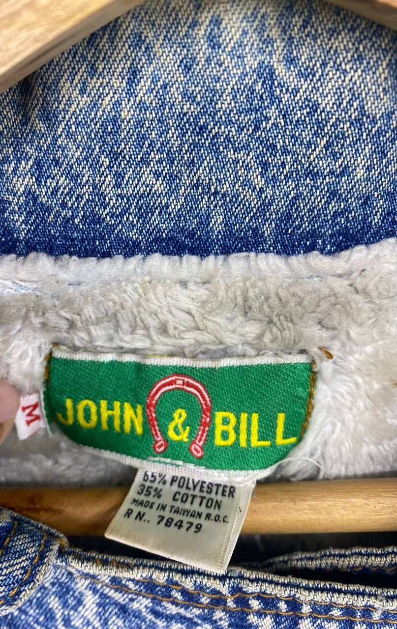 Vintage Vintage John & Bill Acid Wash Style Rare Design Denim Jacket Size M / US 6-8 / IT 42-44 - 6 Thumbnail