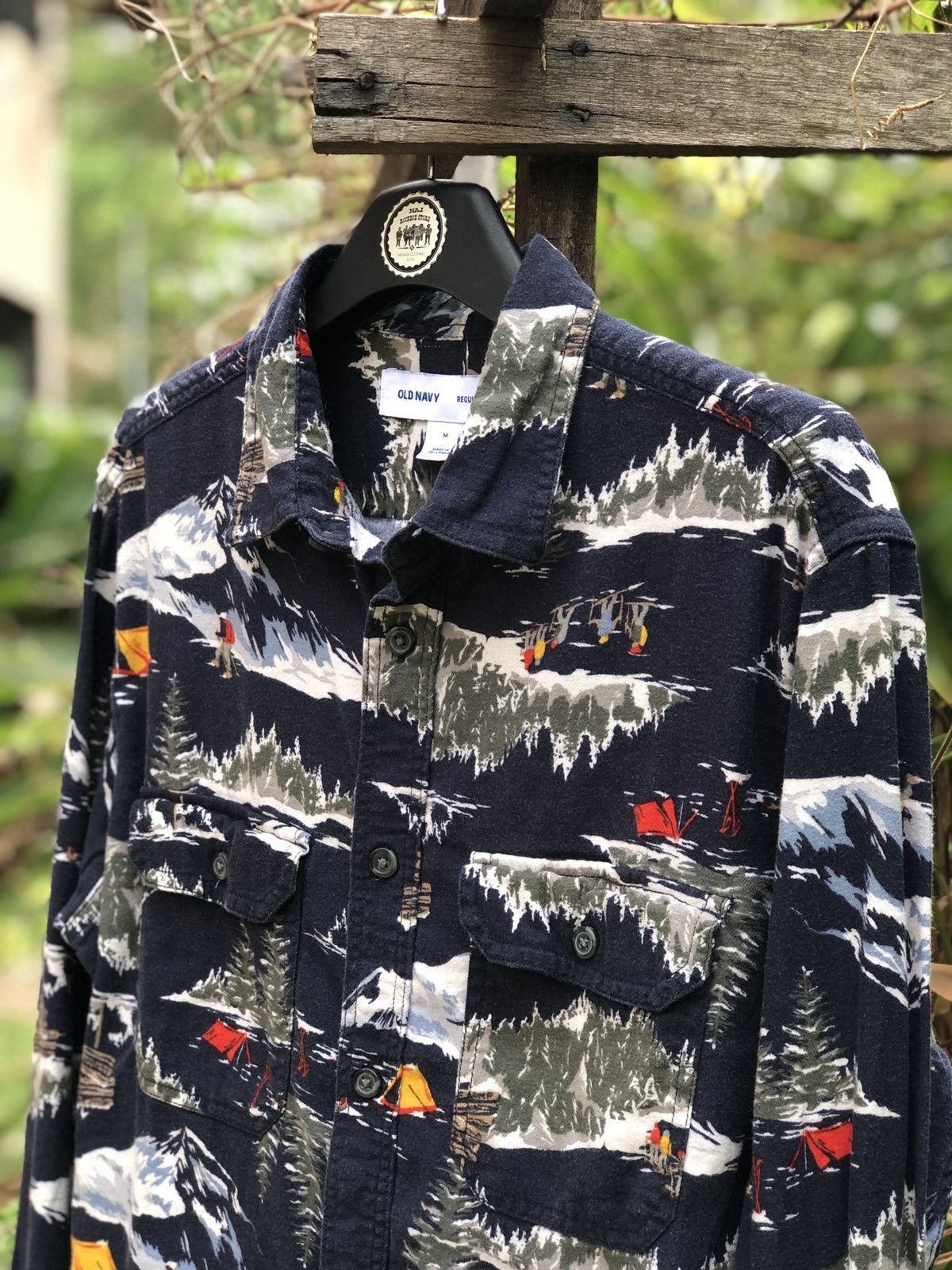 Flannel Rugged Flannel Fullprint Ski Ice Motive by Old Navy Size US L / EU 52-54 / 3 - 2 Thumbnail